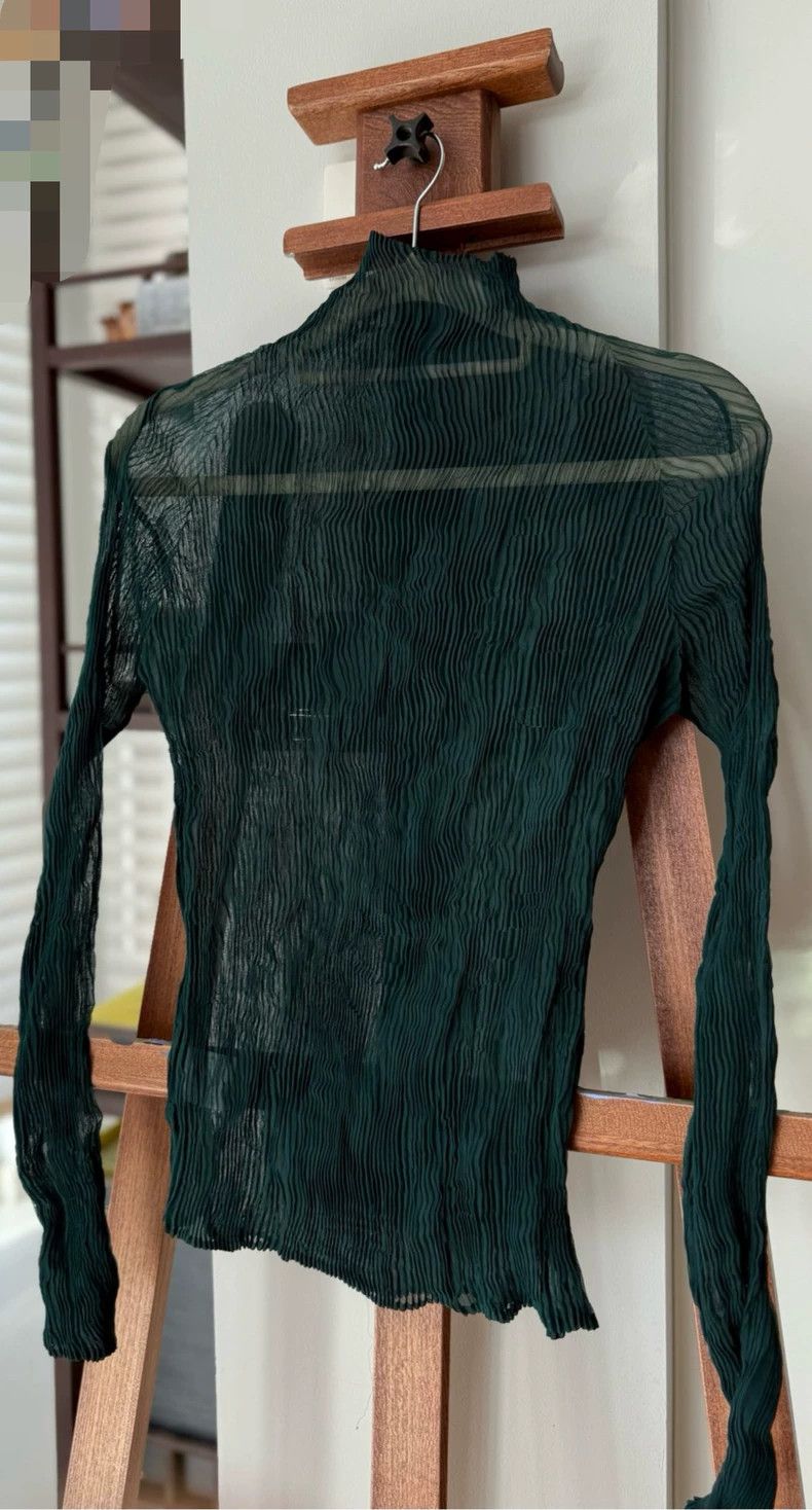 Issey Miyake issey miyake Dark green turtleneck top Size M / US 6-8 / IT 42-44 - 2 Thumbnail