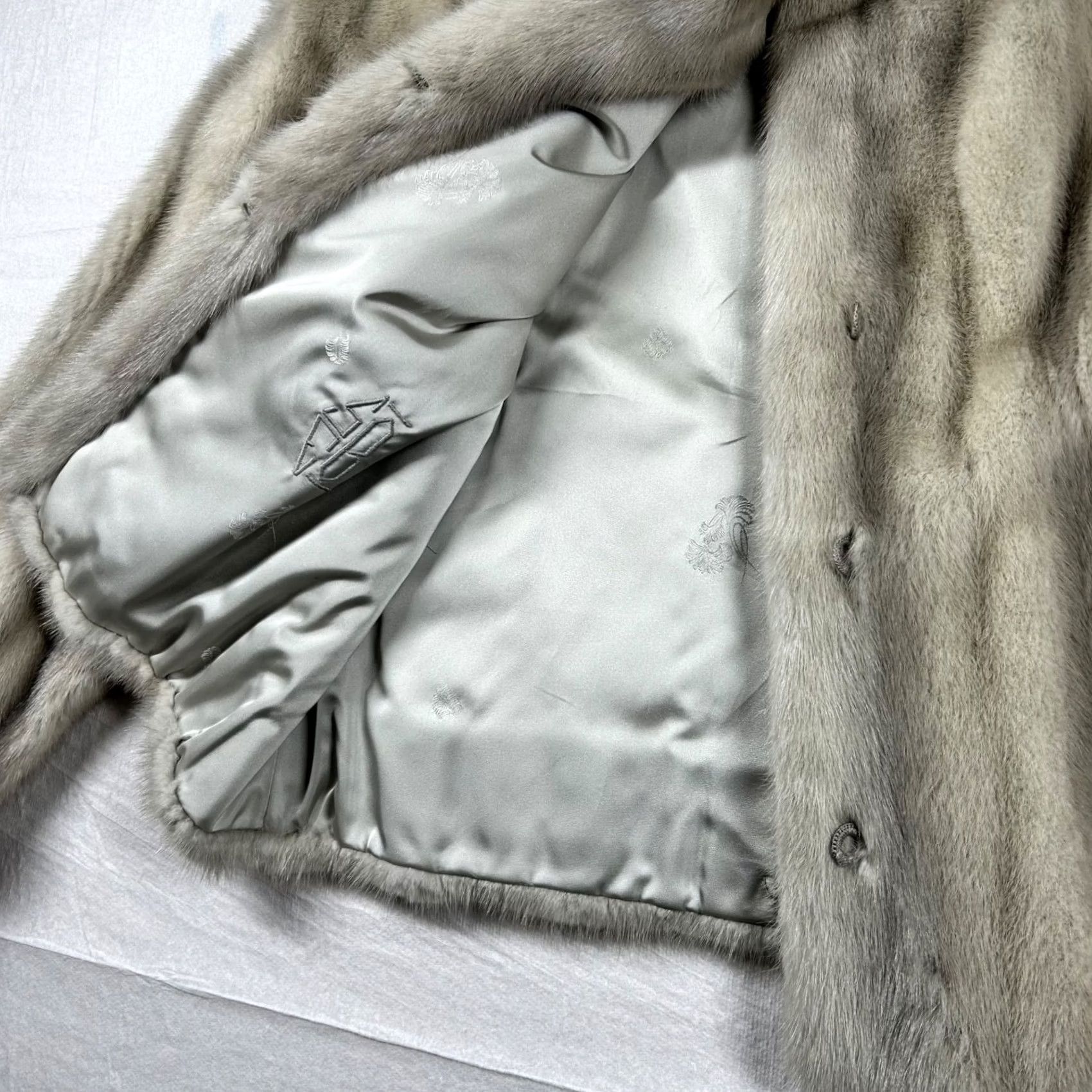 Vintage VINTAGE Christie Brothers Jacket Mink Gray Sapphire 80s Mob Lux S/M Size S / US 4 / IT 40 - 6 Thumbnail