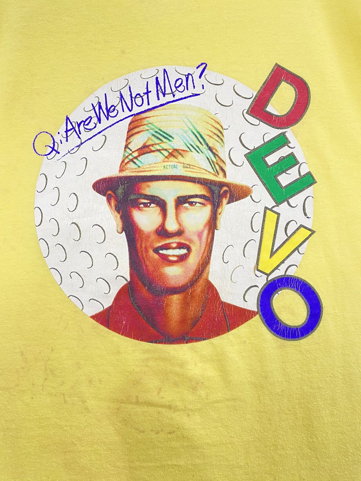 Band Tees 💥VINTAGE DEVO Q Are We Not Men electronic band shirt Size US L / EU 52-54 / 3 - 3 Thumbnail