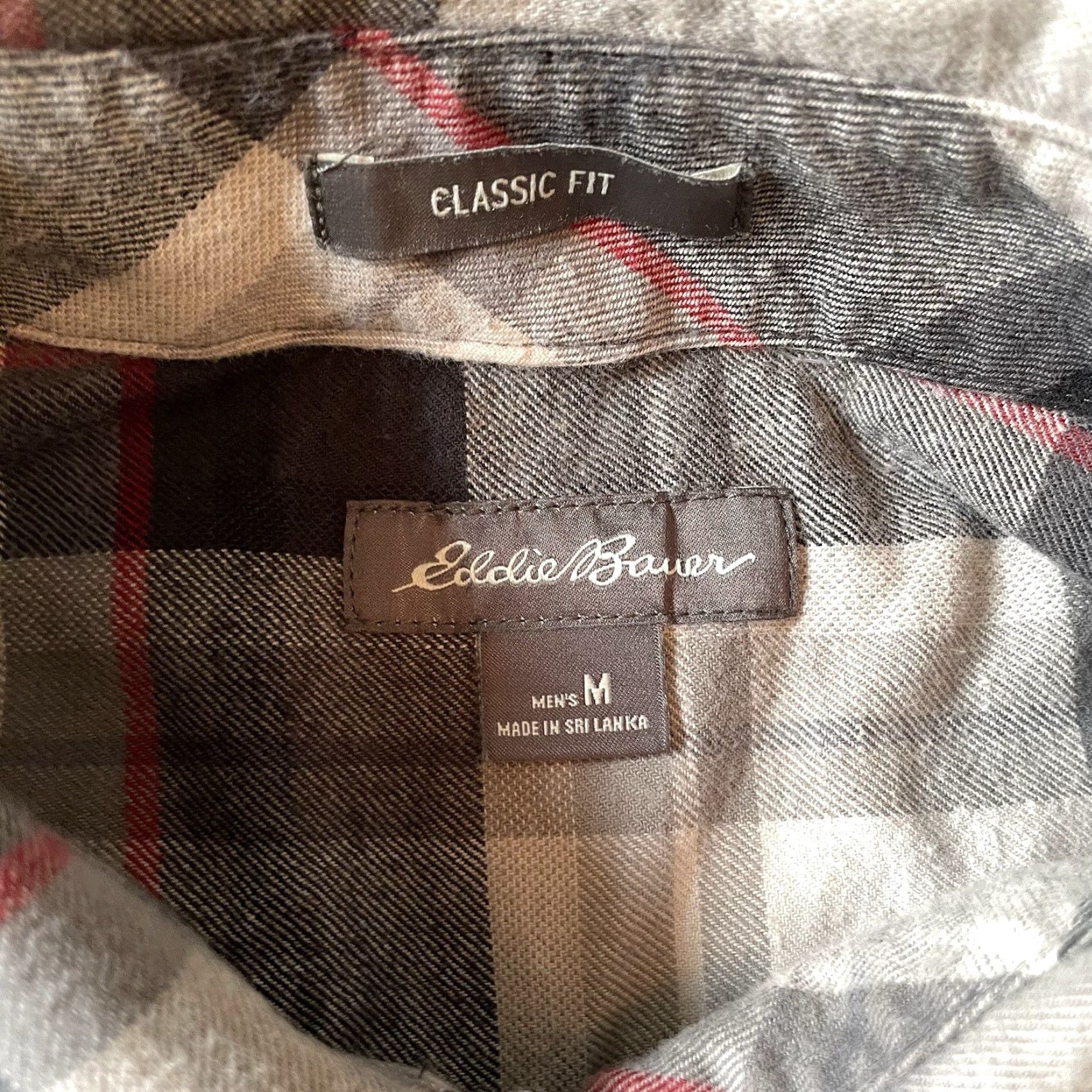 Eddie Bauer Eddie Bauer Button-Down Flannel Shirt Men's M Classic Fit Grey Plaid Soft Size US M / EU 48-50 / 2 - 5 Thumbnail