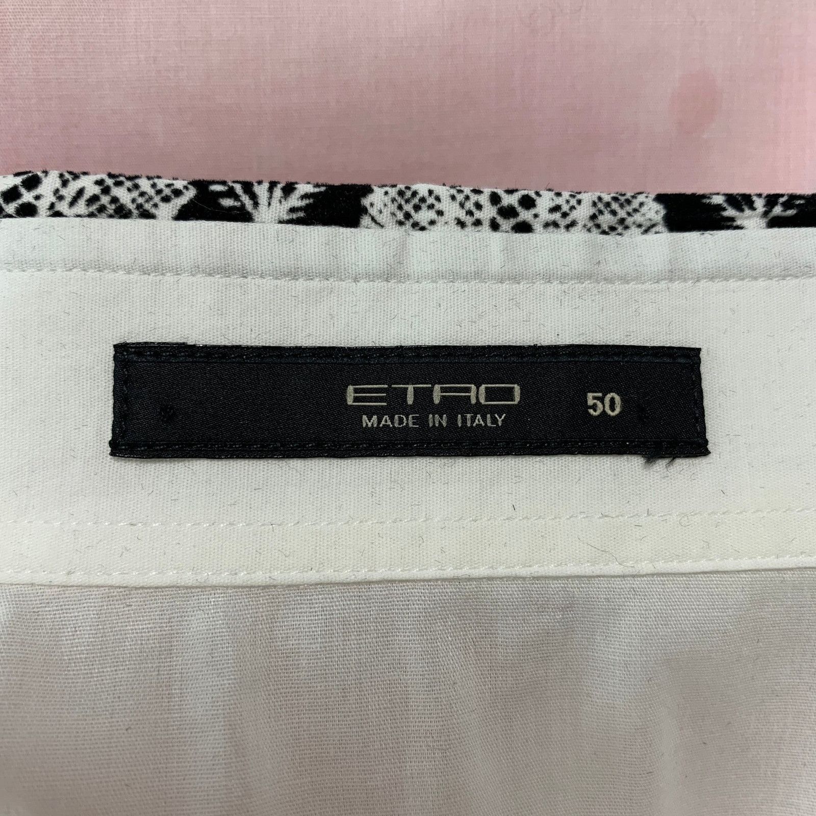 Etro ETRO Size 14 White Black Cotton & Elastane Print Shirt Size XL / US 12-14 / IT 48-50 - 5 Thumbnail