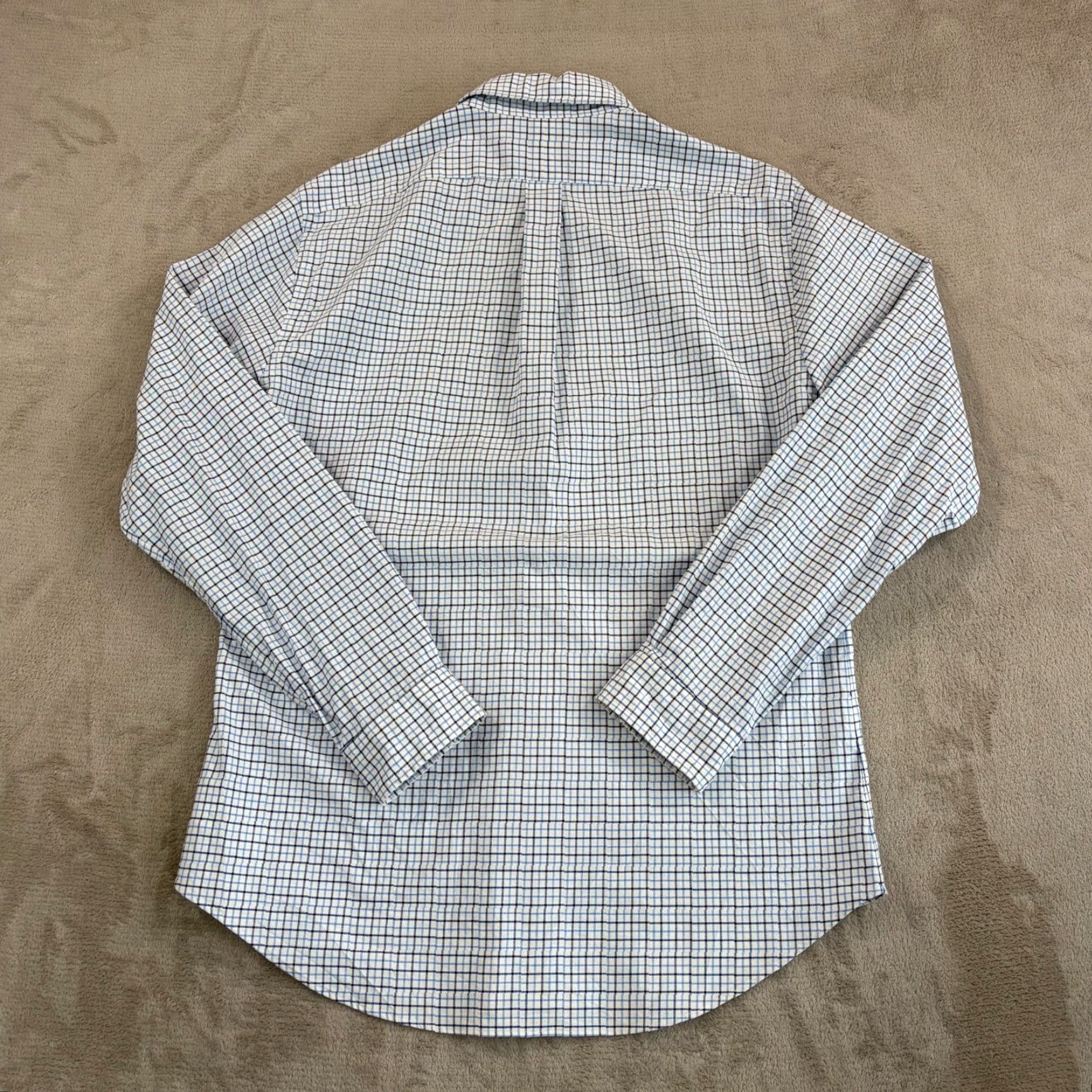 Polo Ralph Lauren Polo Ralph Lauren Stretch Oxford Shirt Men Large Blue Plaid Slim Fit Button-Up with Stretch Wool? Size US L / EU 52-54 / 3 - 5 Thumbnail