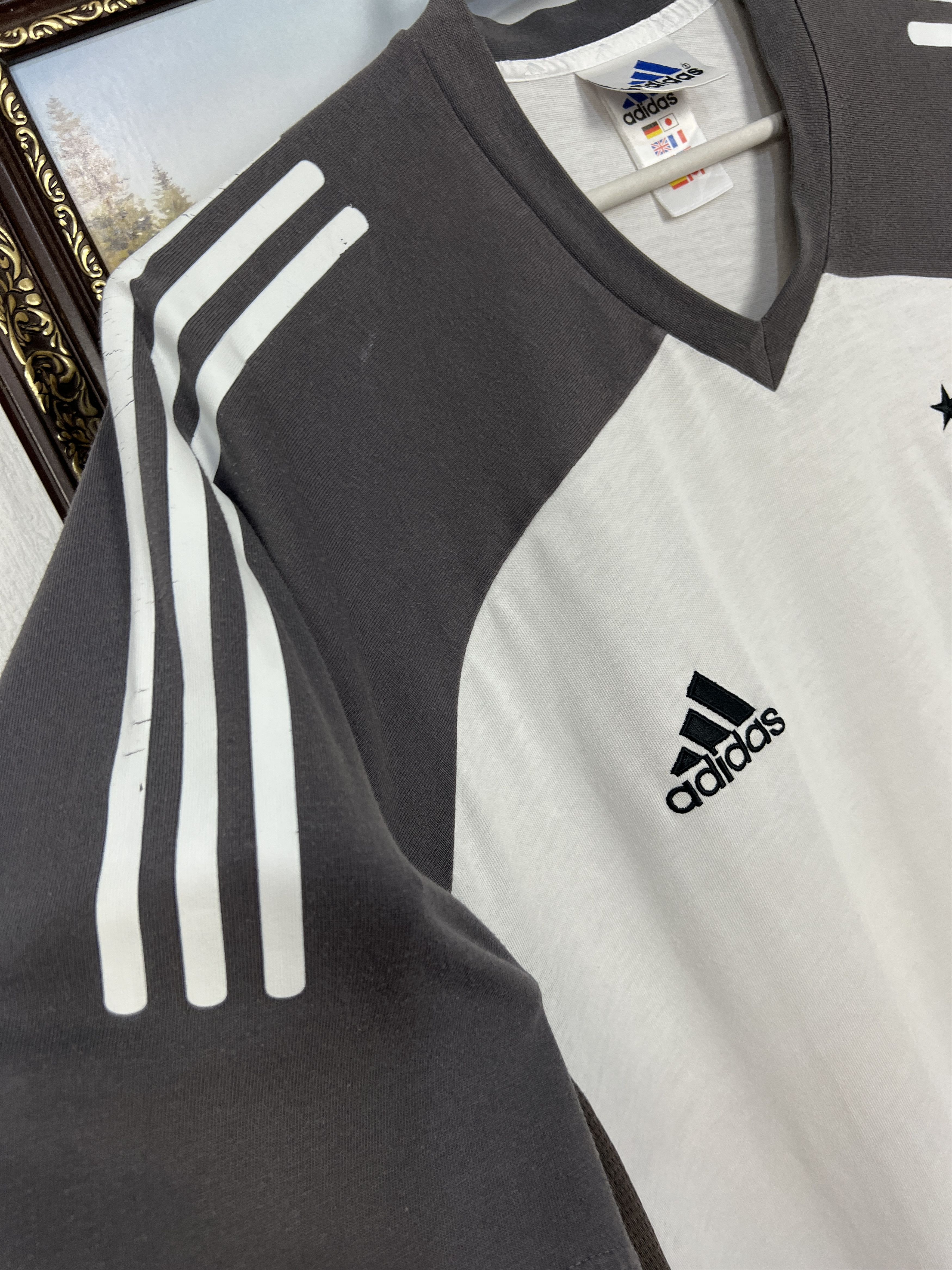 Adidas Vintage 90's Adidas Germany Football Train Shirt Soccer Size US XL / EU 56 / 4 - 4 Thumbnail