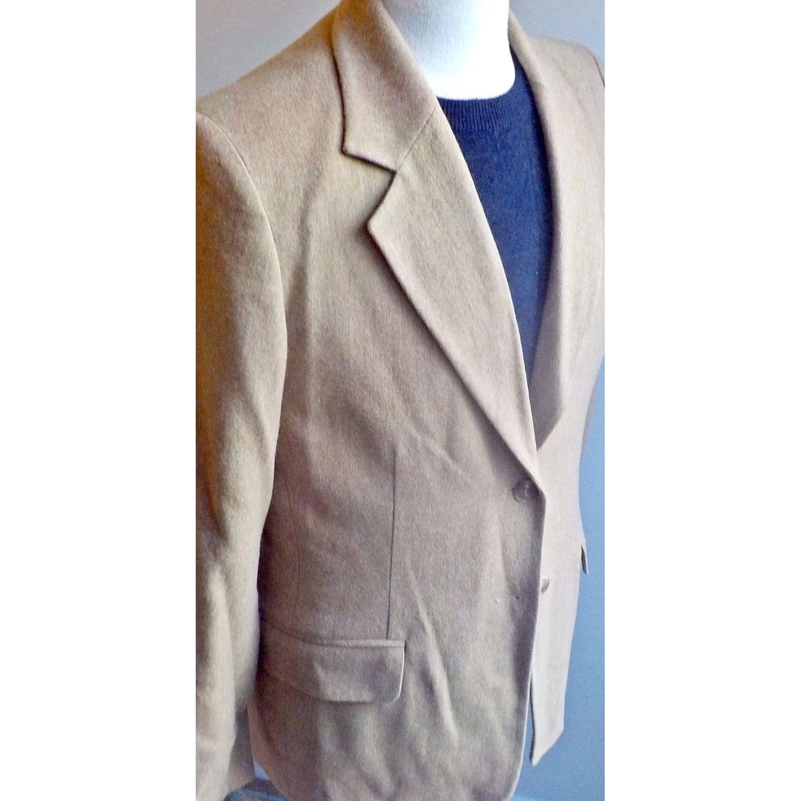 Pendleton VTG PENDLETON 3 Piece Pant & Skirt Suit Tan 100% Virgin Wool Size 12 Womens Blazer Coat Pants Skirt Set Size 34" / US 12 / IT 48 - 3 Thumbnail