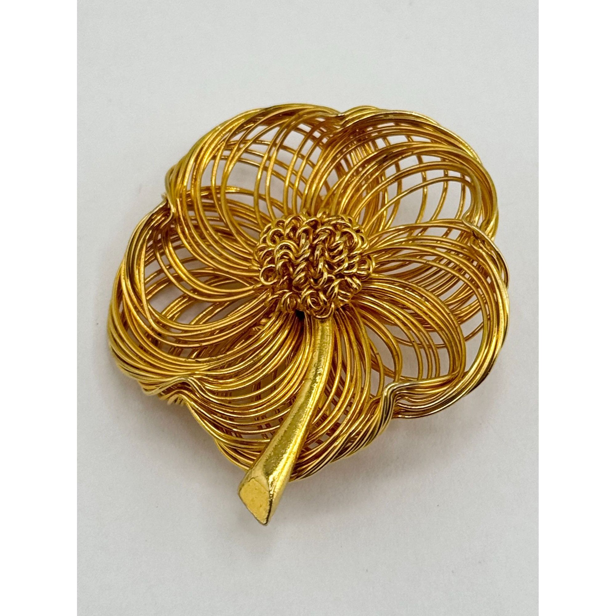 Vintage Vintage wire wrapped flower brooch pin Size ONE SIZE - 2 Thumbnail