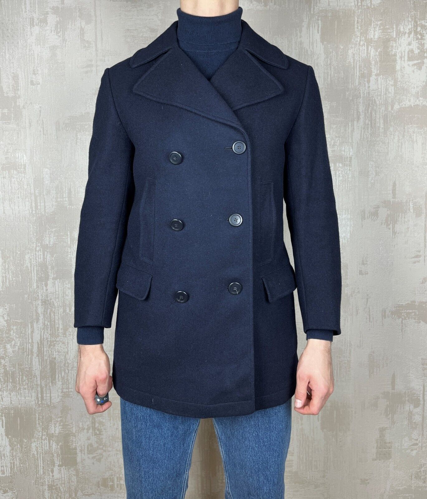 Vintage 90s Kuusinen Blackburn Wool England Peacoat Double-Breasted Size US M / EU 48-50 / 2 - 3 Thumbnail