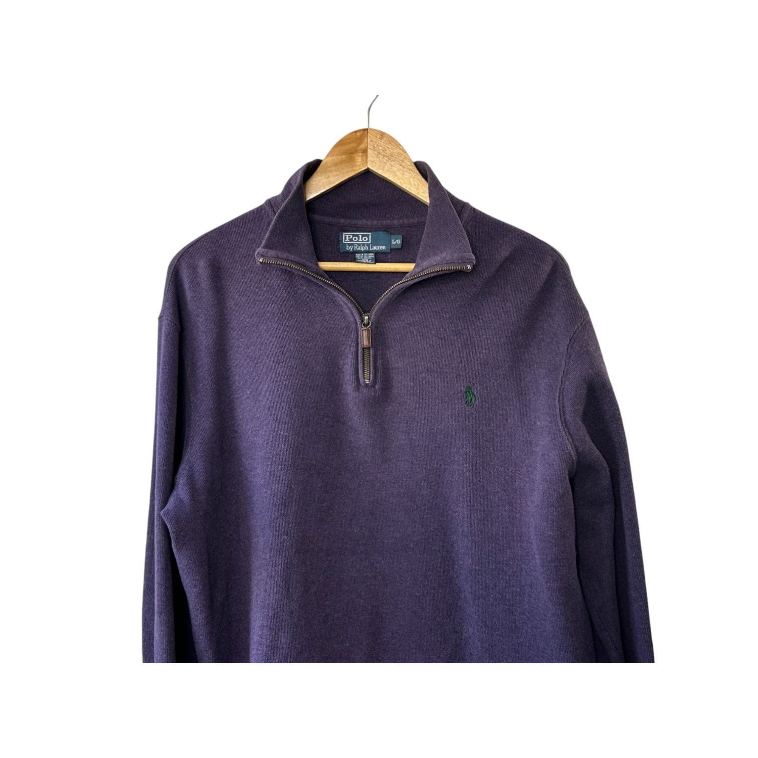 Ralph Lauren Polo Ralph Lauren Purple 1/4 Zip Pullover Sweater Men's L Size US L / EU 52-54 / 3 - 2 Thumbnail