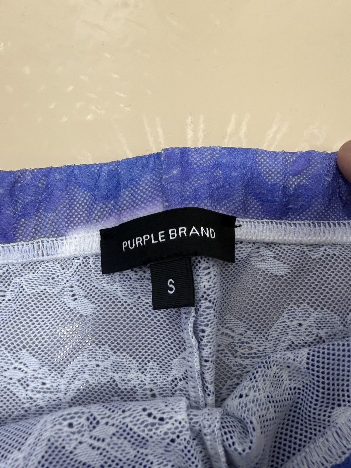 Other Purple Brand Stretch Lace Leggings Blue Size 26" / US 2 / IT 38 - 4 Thumbnail