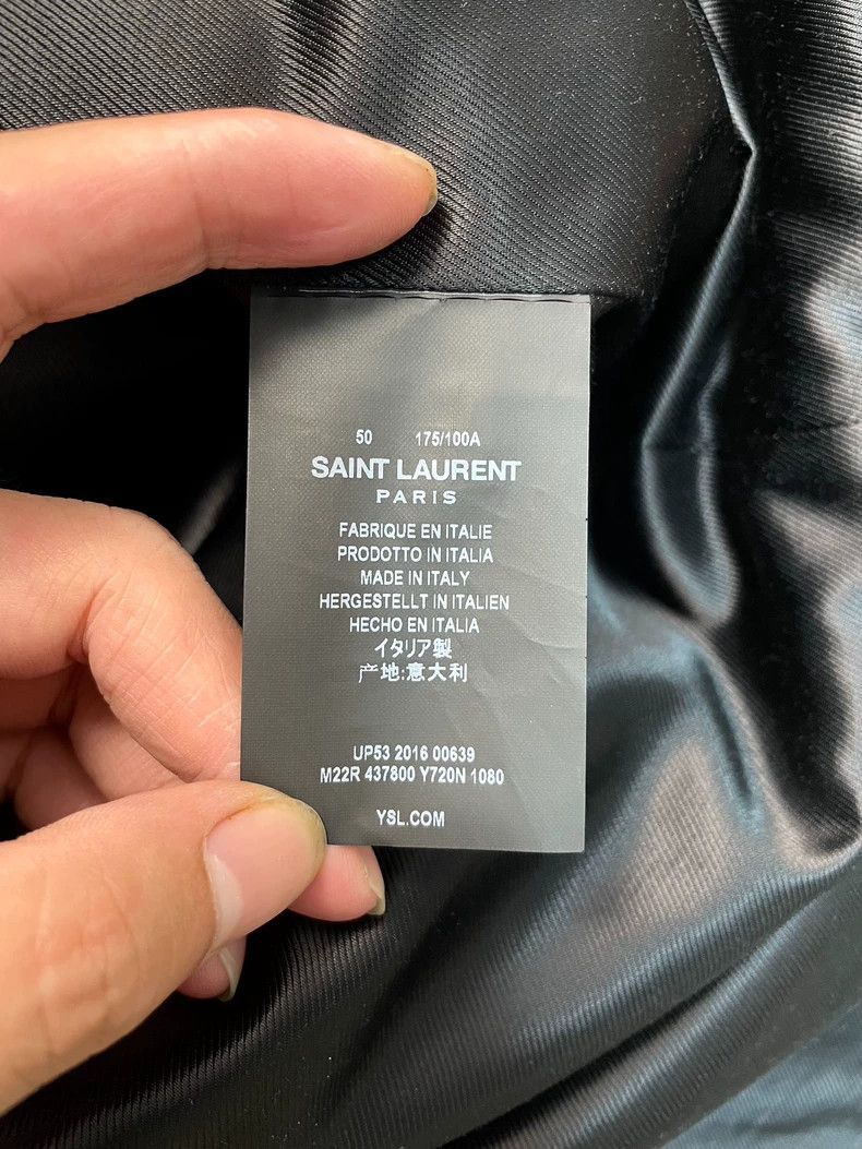 Saint Laurent Paris Saint Laurent Paris Thousand bird grid fallen shoulder wool Size US M / EU 48-50 / 2 - 5 Thumbnail