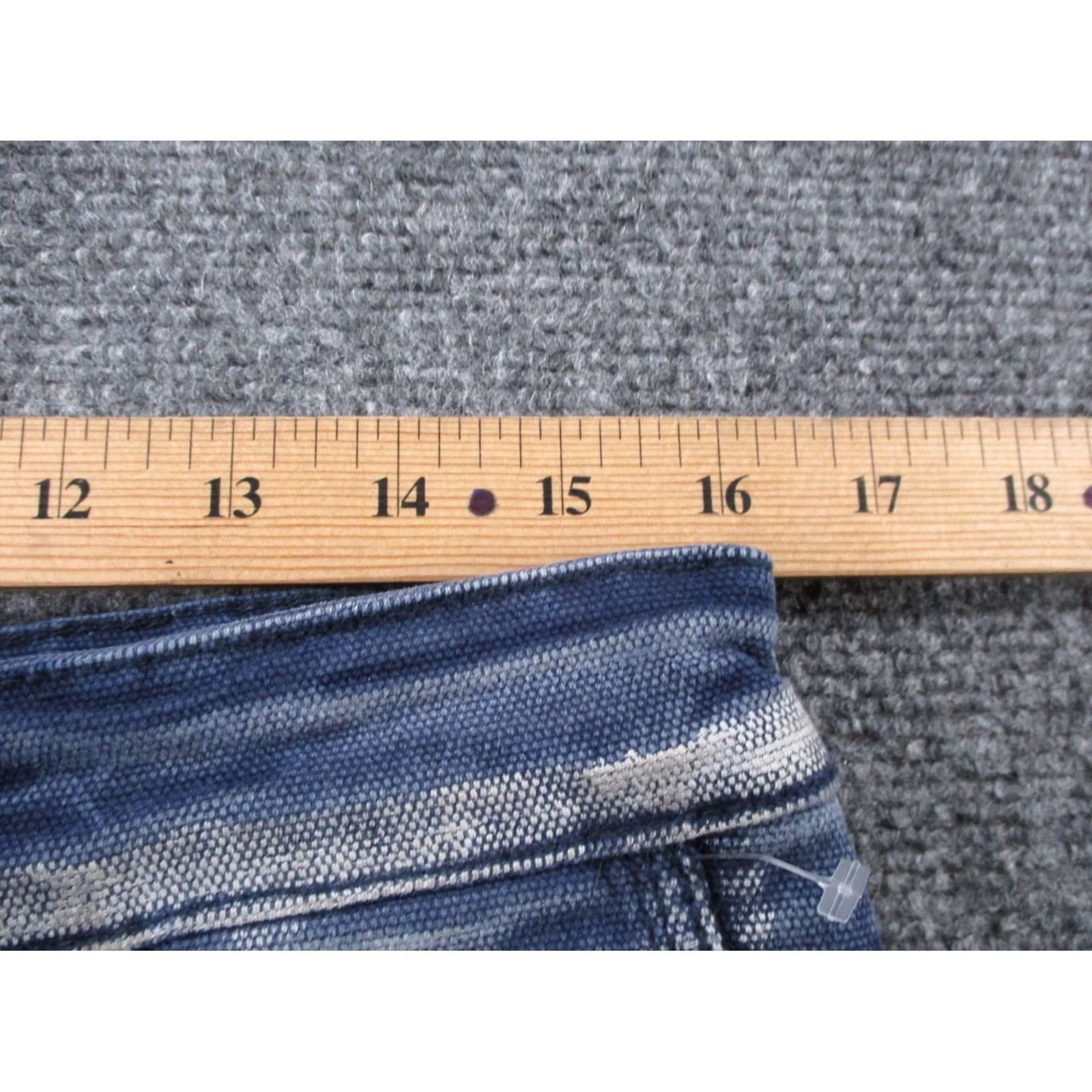 Denime Valabasas Jeans Womens 32 Blue Denim Stretch Flared Distressed Casual Size 24" / US 00 / IT 34 - 6 Thumbnail