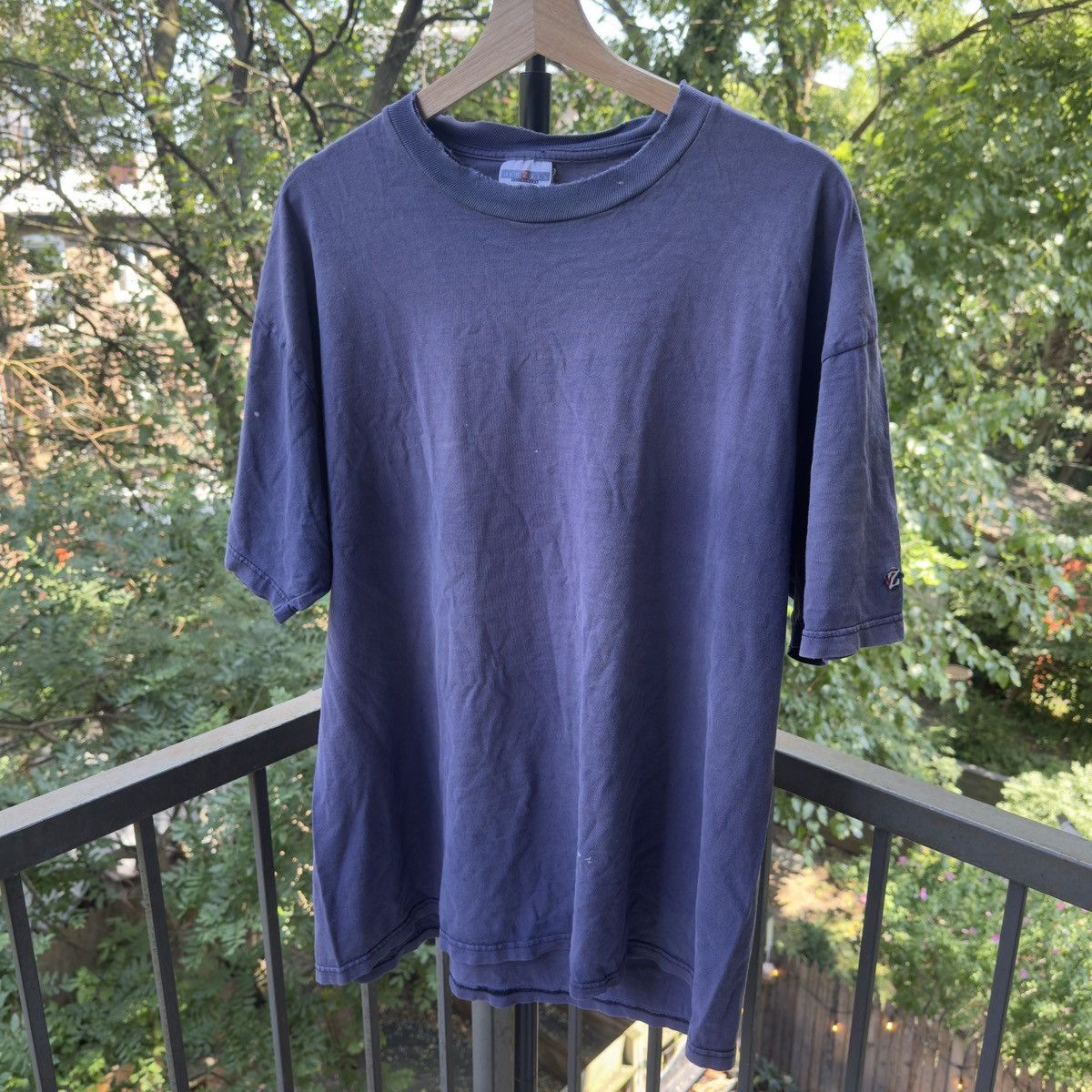Vintage Thrashed Faded Distressed Blue Shirt ERD Grunge Chrome Size US XL / EU 56 / 4 - 3 Thumbnail