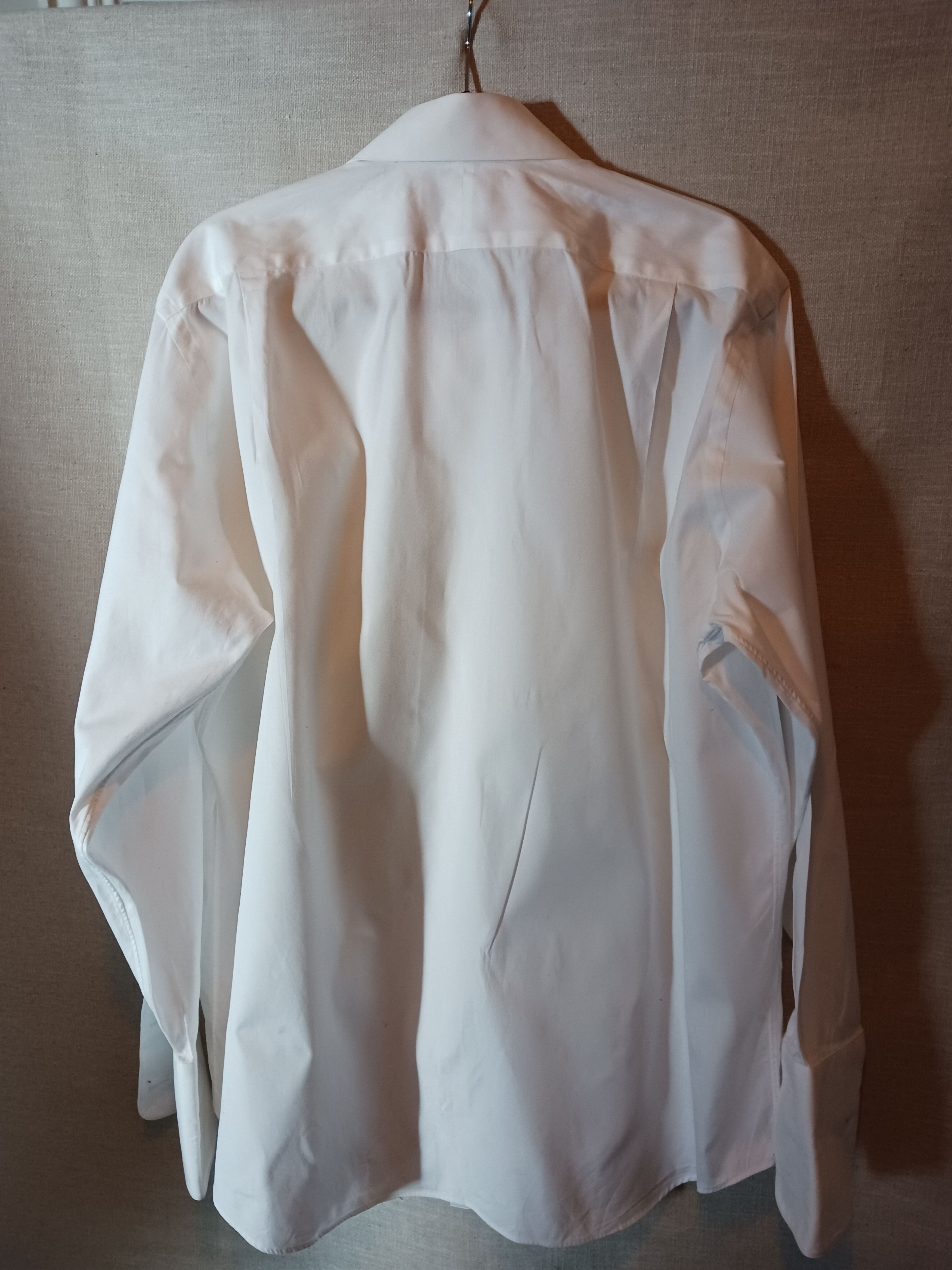 Paul Fredrick 100% Cotton White Dress Shirt Size US XXL / EU 58 / 5 - 2 Thumbnail
