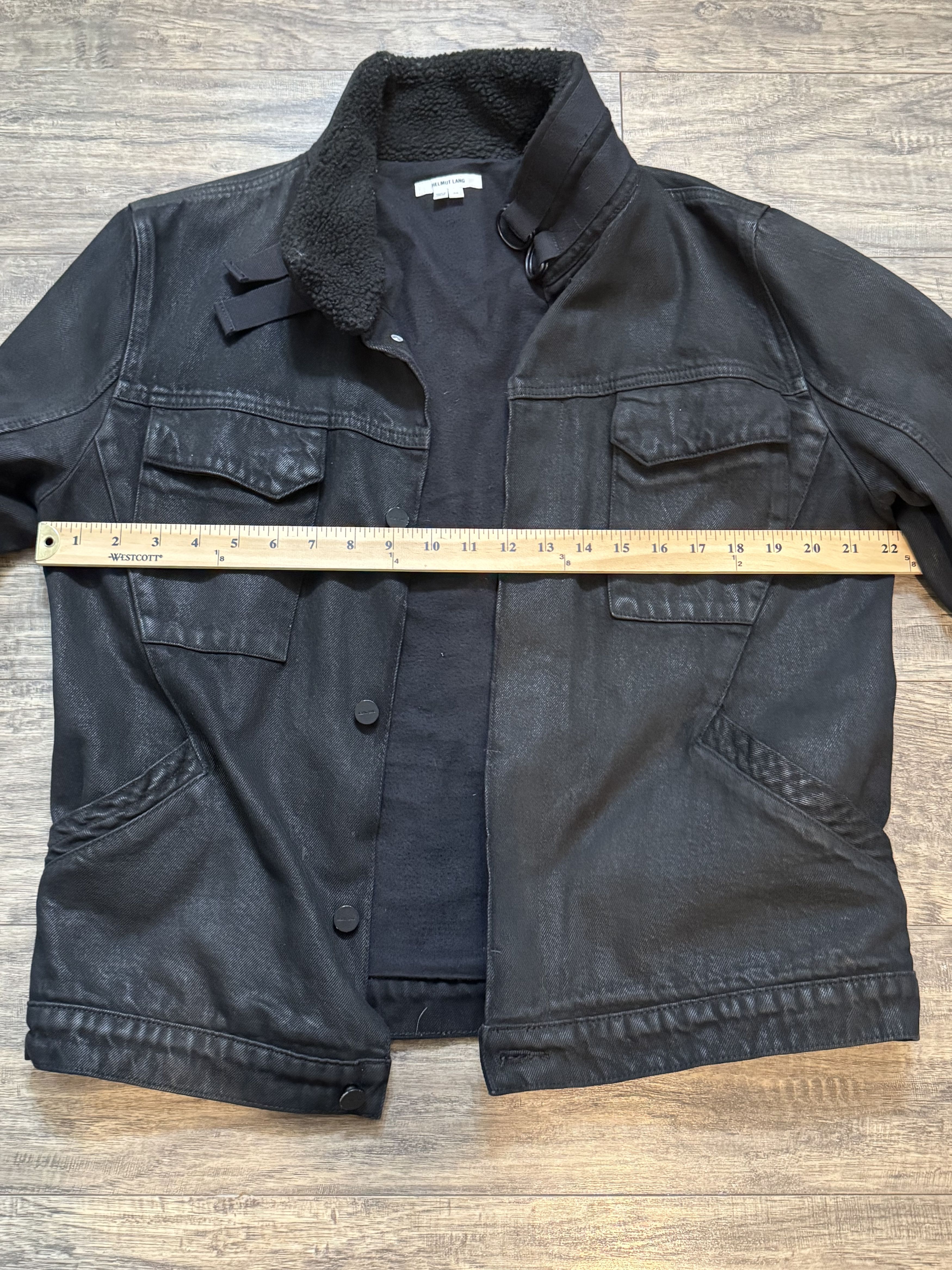Helmut Lang AW 1996 Black Stripe Trucker Jacket 46 | Grailed