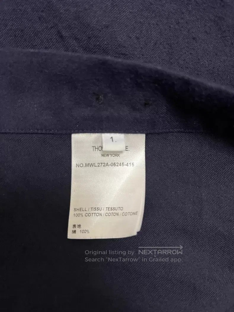 Thom Browne Thom Browne Single-Breasted Long-Sleeve Navy Shirt Size US S / EU 44-46 / 1 - 6 Thumbnail