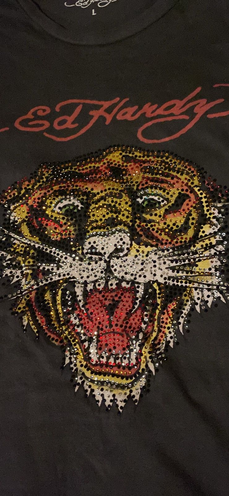 Ed Hardy Men’s Ed Hardy tiger rhinestone t-shirt size L Size US L / EU 52-54 / 3 - 2 Thumbnail