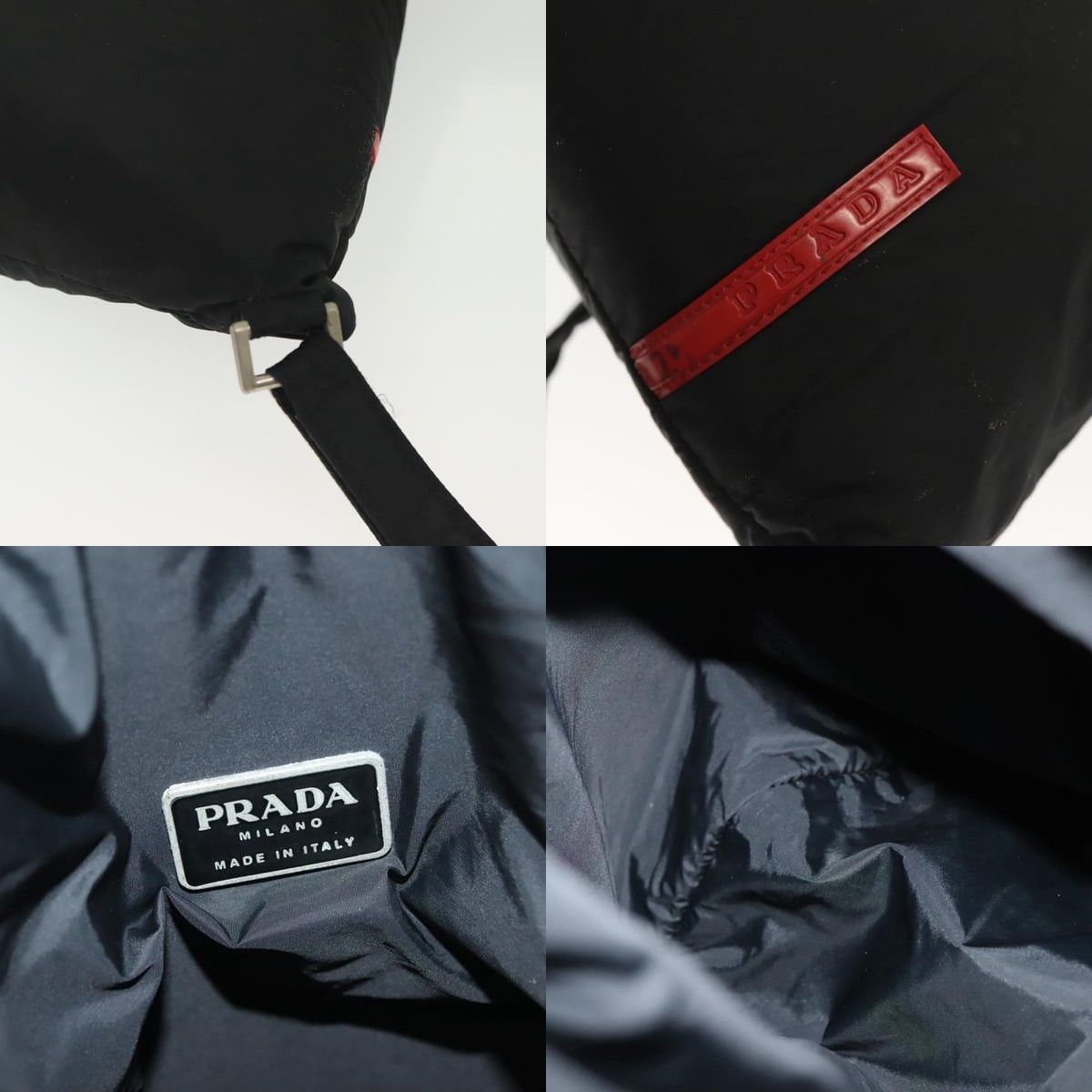 Prada PRADA Sports Backpack Nylon Black Silver Size ONE SIZE - 11 Thumbnail