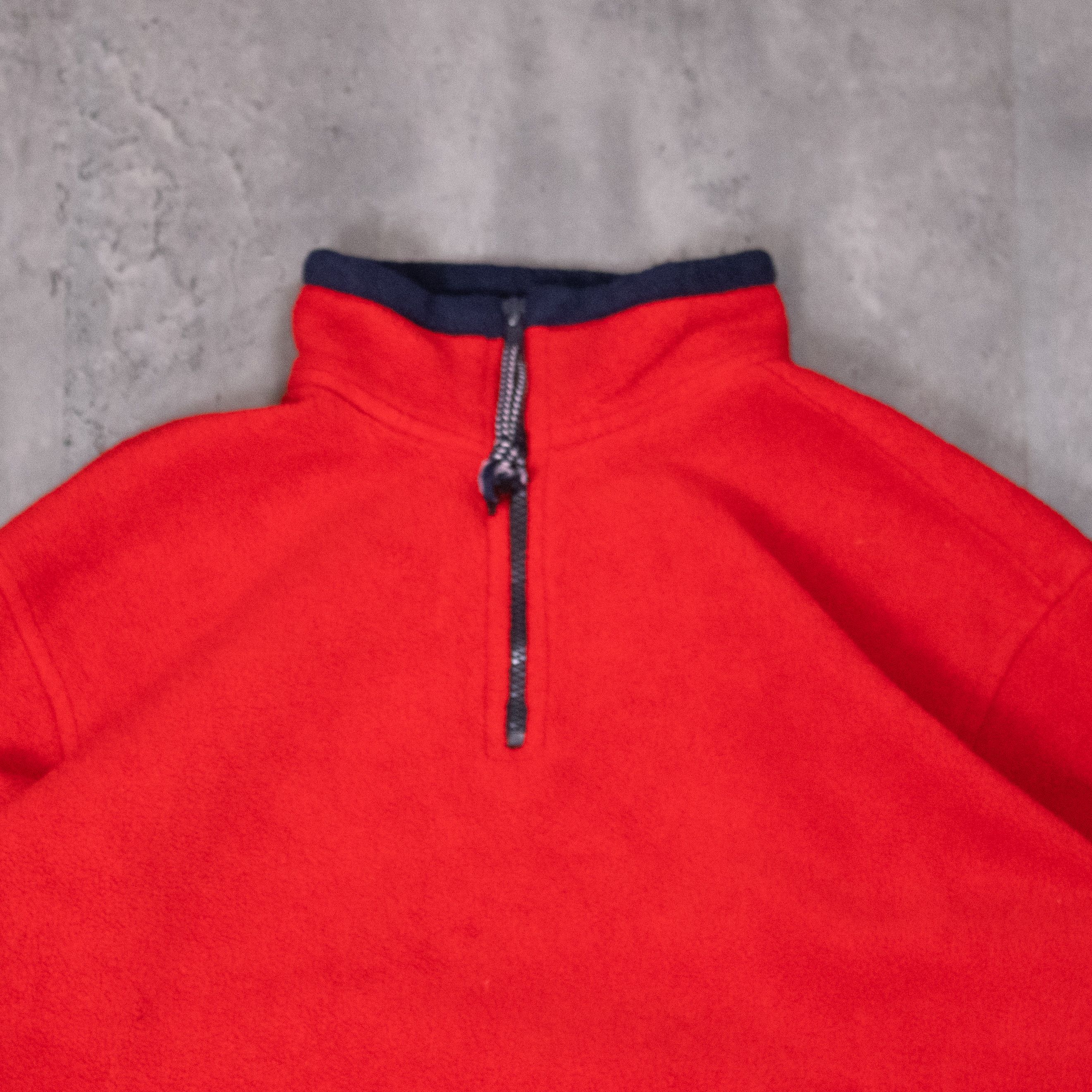 Vintage Vintage 1990s Weather Spirits Red Half Zip Fleece Jacket Size US M / EU 48-50 / 2 - 6 Thumbnail