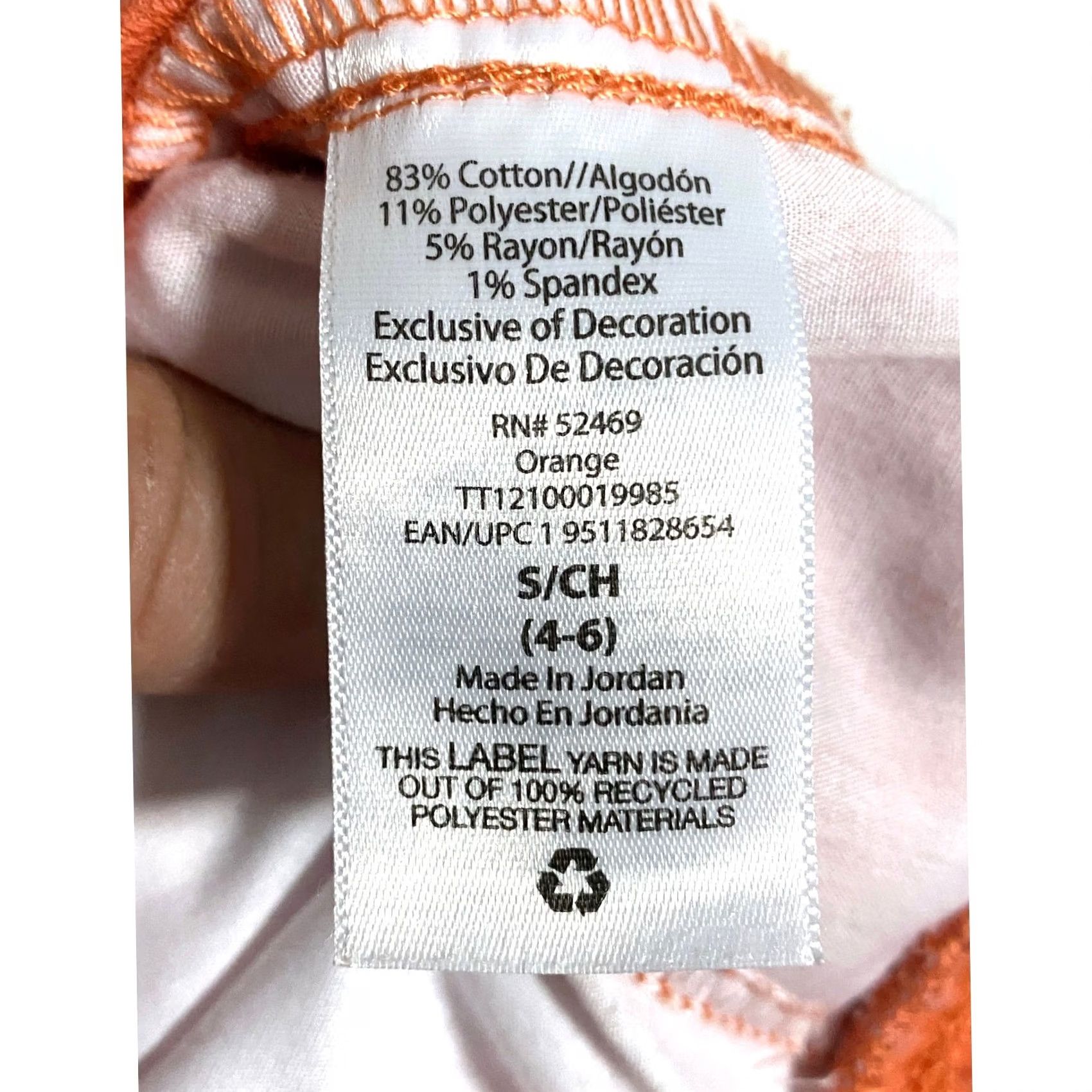 Vintage Time and Tru Orange Shorts Drawstring Pull On Womens S 4-6 Summer Vacation Boho Size 28" / US 6 / IT 42 - 5 Thumbnail