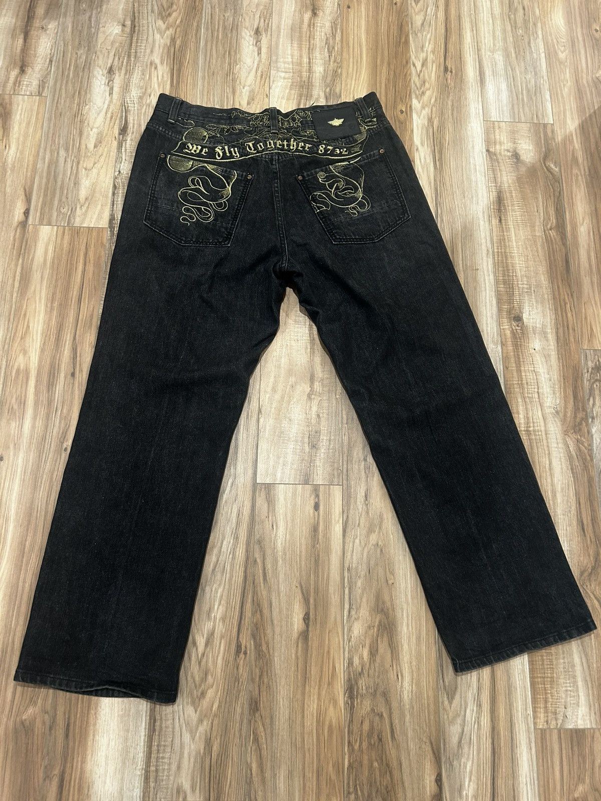 Other Vintage Y2K baggy eight732 denim jeans with embroidery Size US 40 / EU 56 - 1 Thumbnail