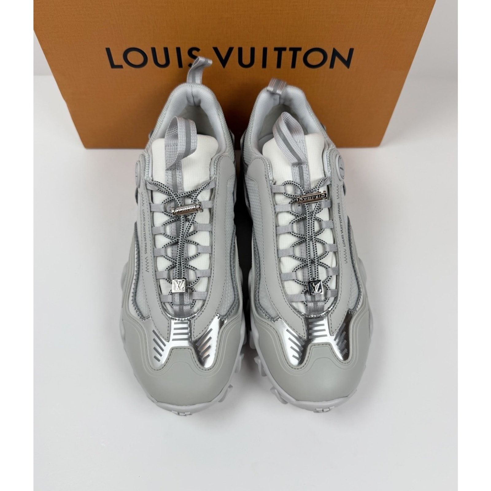 Louis Vuitton Size 36/6 - Louis Vuitton LV Rush Grey Sneakers NEW! Size US 6 / IT 36 - 4 Thumbnail