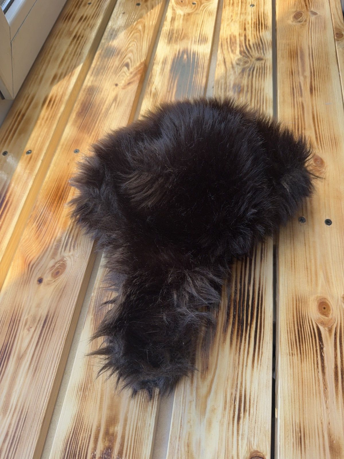 Le Grande Bleu (L.G.B.) Vntg LGB Japanese 90s Marodil Fur Ushanka Hood Trapper hat Size ONE SIZE - 4 Thumbnail