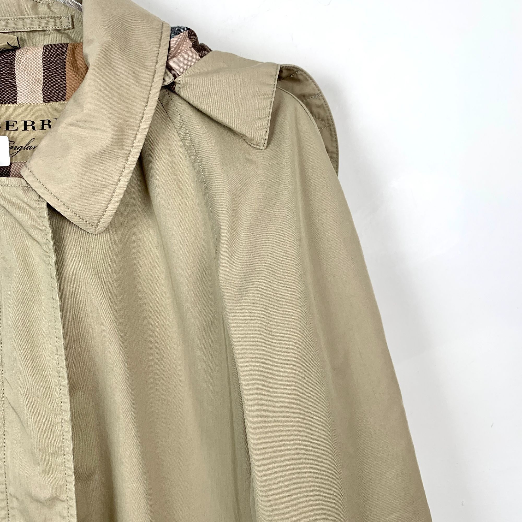 Burberry Burberry Womens Cotton Hooded Trench Coat With Pockets & But Size XS / US 0-2 / IT 36-38 - 7 Thumbnail