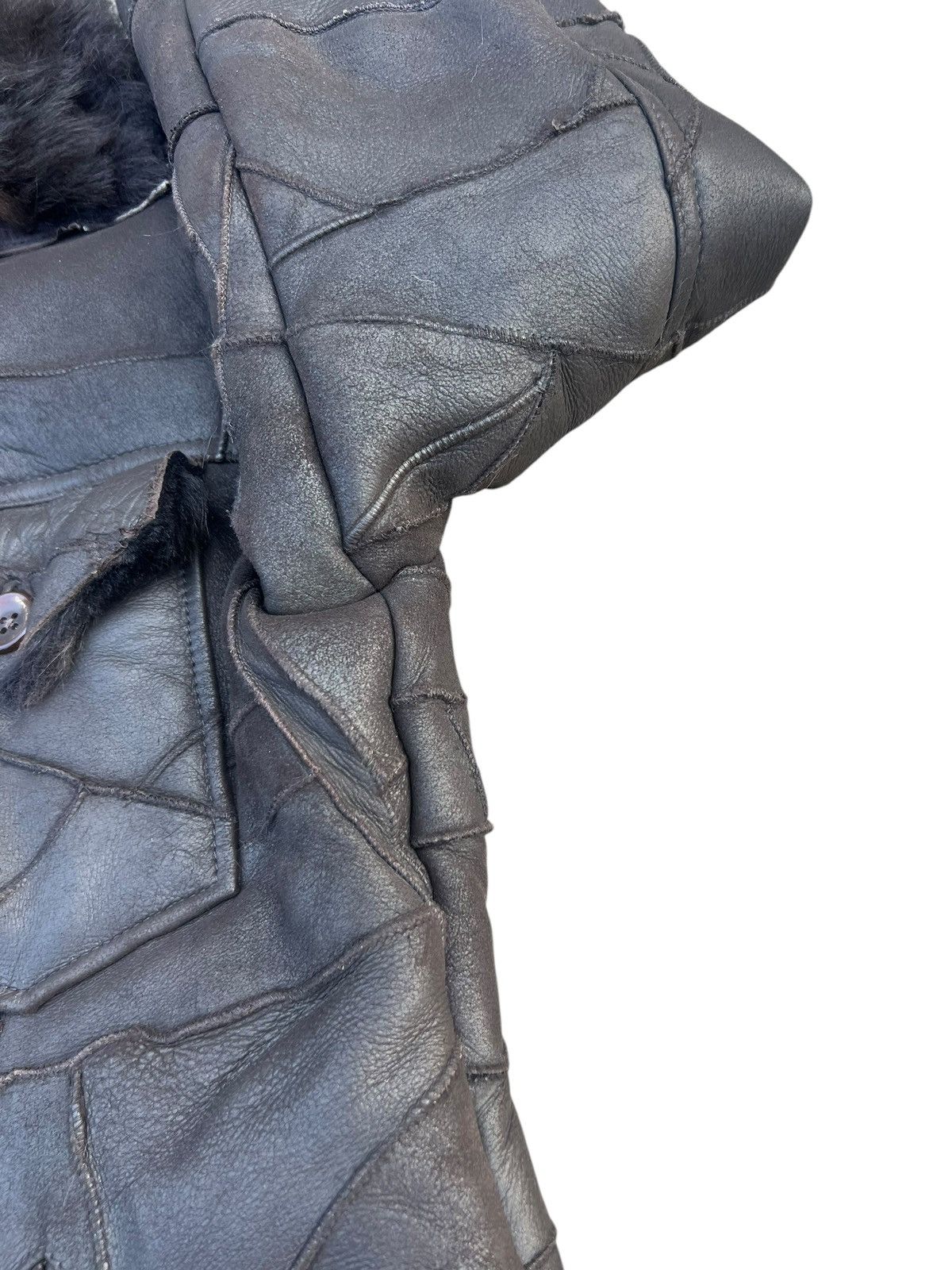 Leather Dope + Drakkar Patchwork Sheepskin Leather Shearling Jacket Size US M / EU 48-50 / 2 - 11 Thumbnail