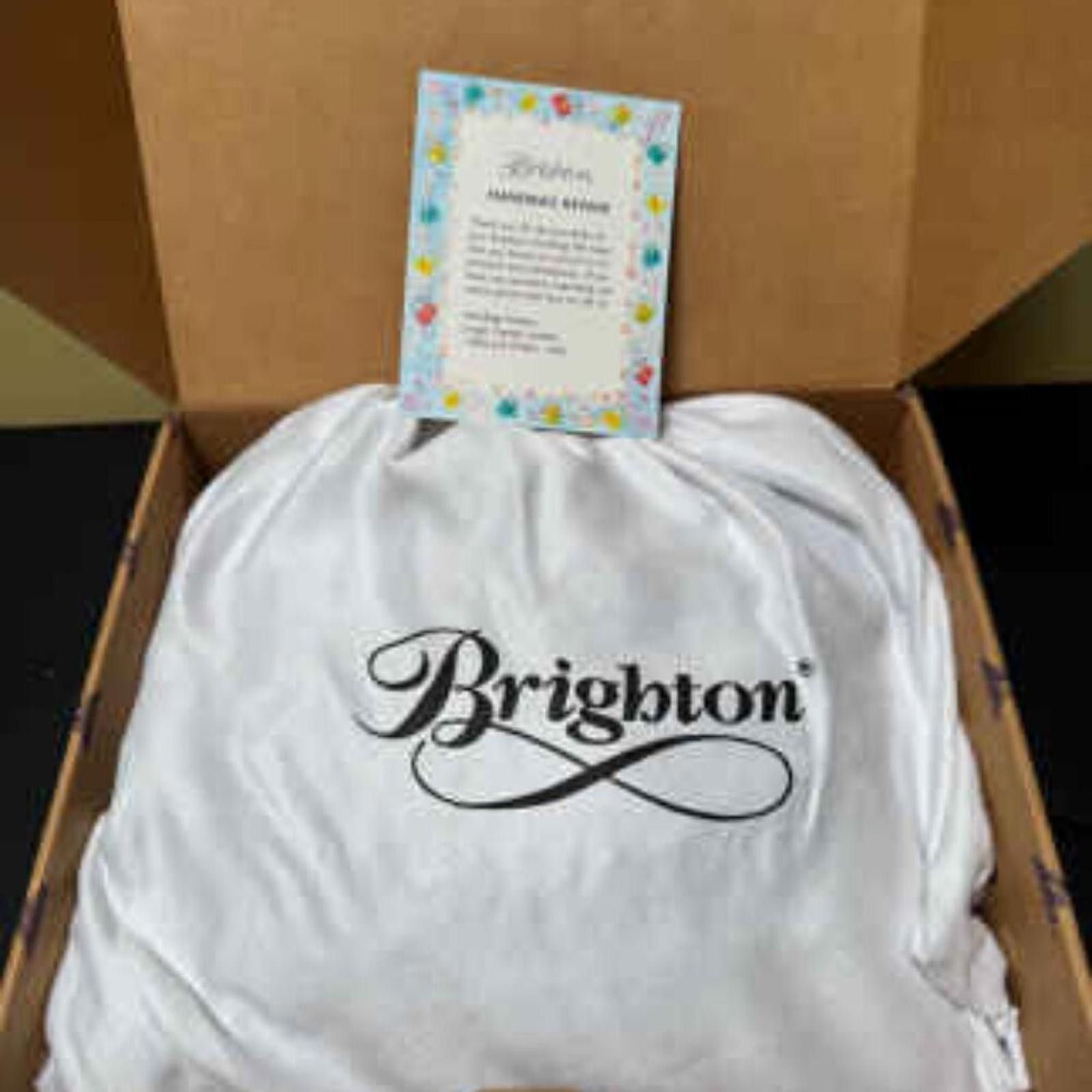 Brighton Brighton Pebbled Leather Hobo Bag Woven Trim Dust Bag & Box Size ONE SIZE - 5 Thumbnail