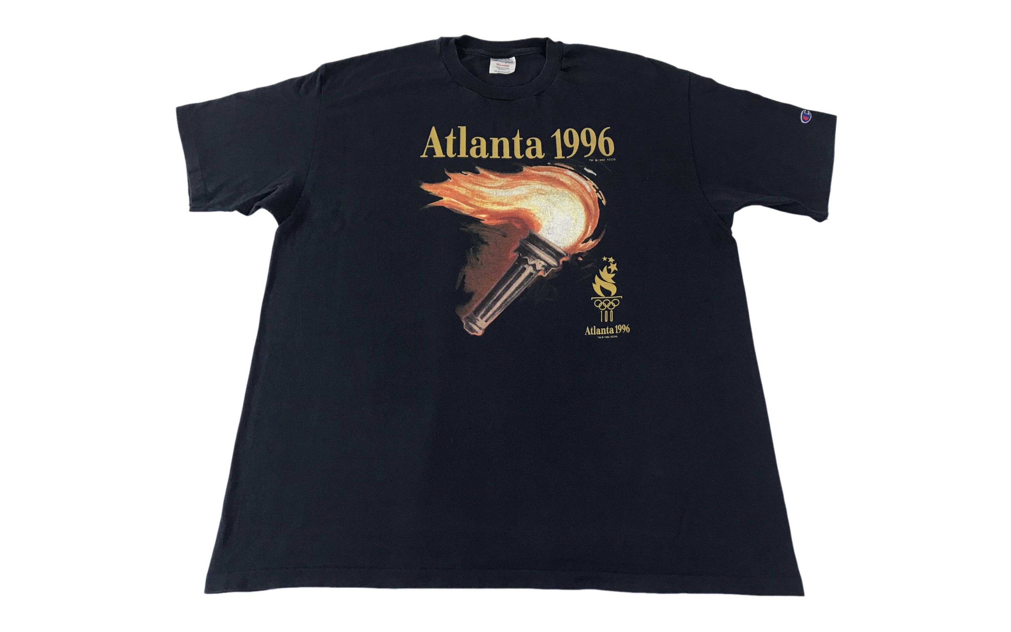 Champion × USA Olympics × Vintage 90s Champion Olympic Atlanta 1996 Printed Tee Size US XL / EU 56 / 4 - 1 Thumbnail