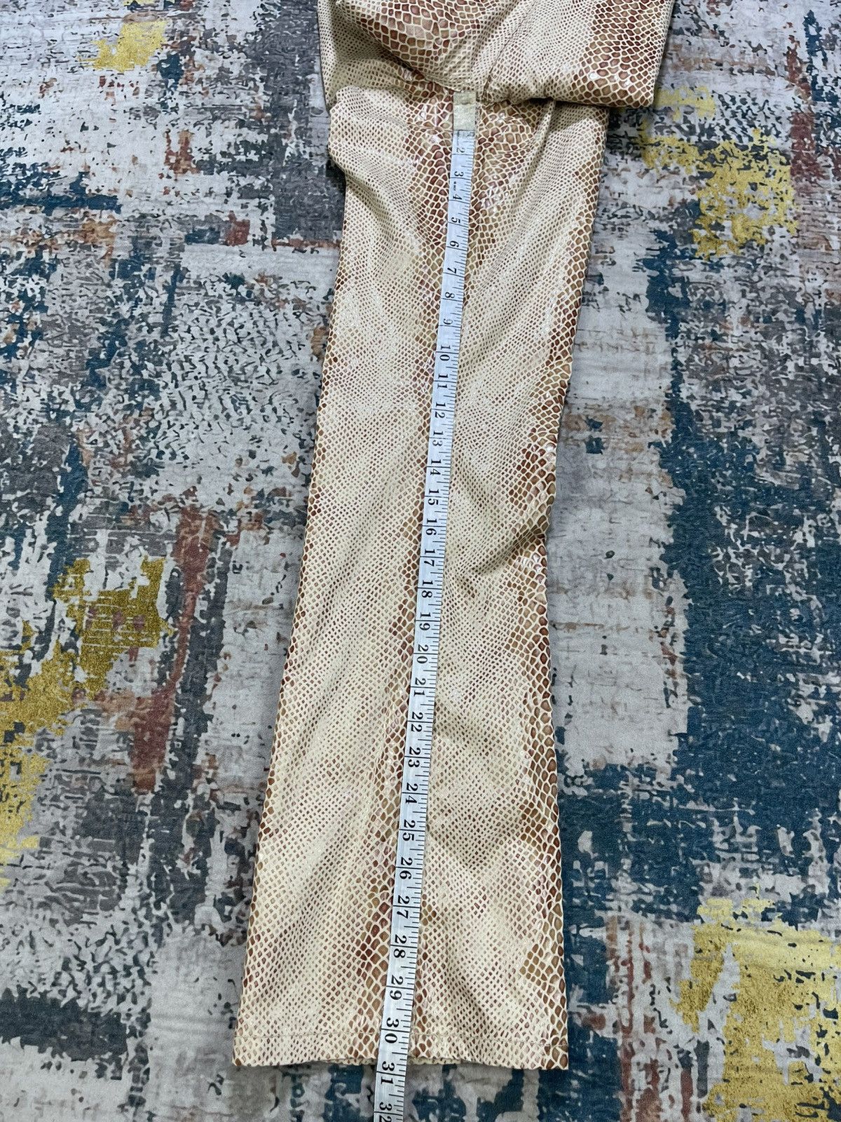 If Six Was Nine Acquaverde Snakeskin Flare Pants Size 28" / US 6 / IT 42 - 15 Thumbnail
