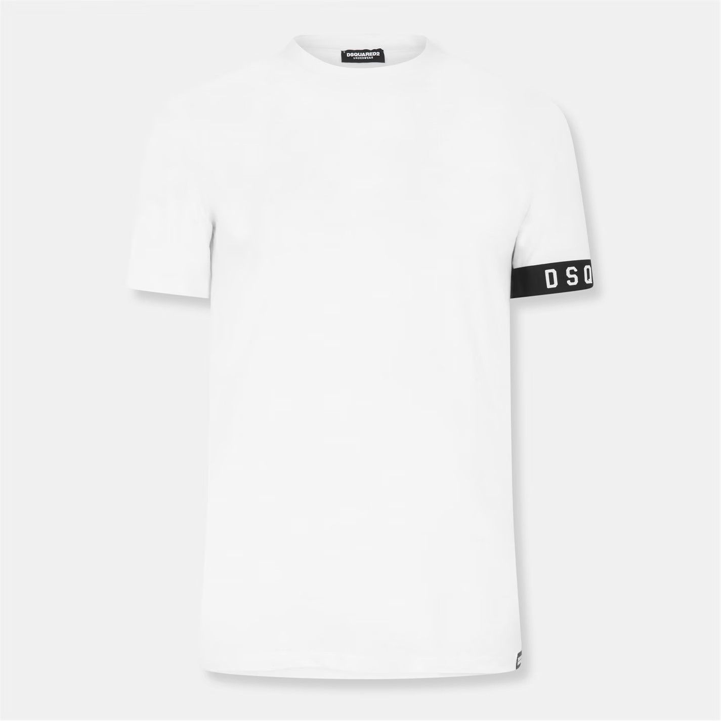 Dsquared2 o1g2r1mq0426 Band Logo Slim Fit T-Shirt in White Size US XL / EU 56 / 4 - 1 Thumbnail