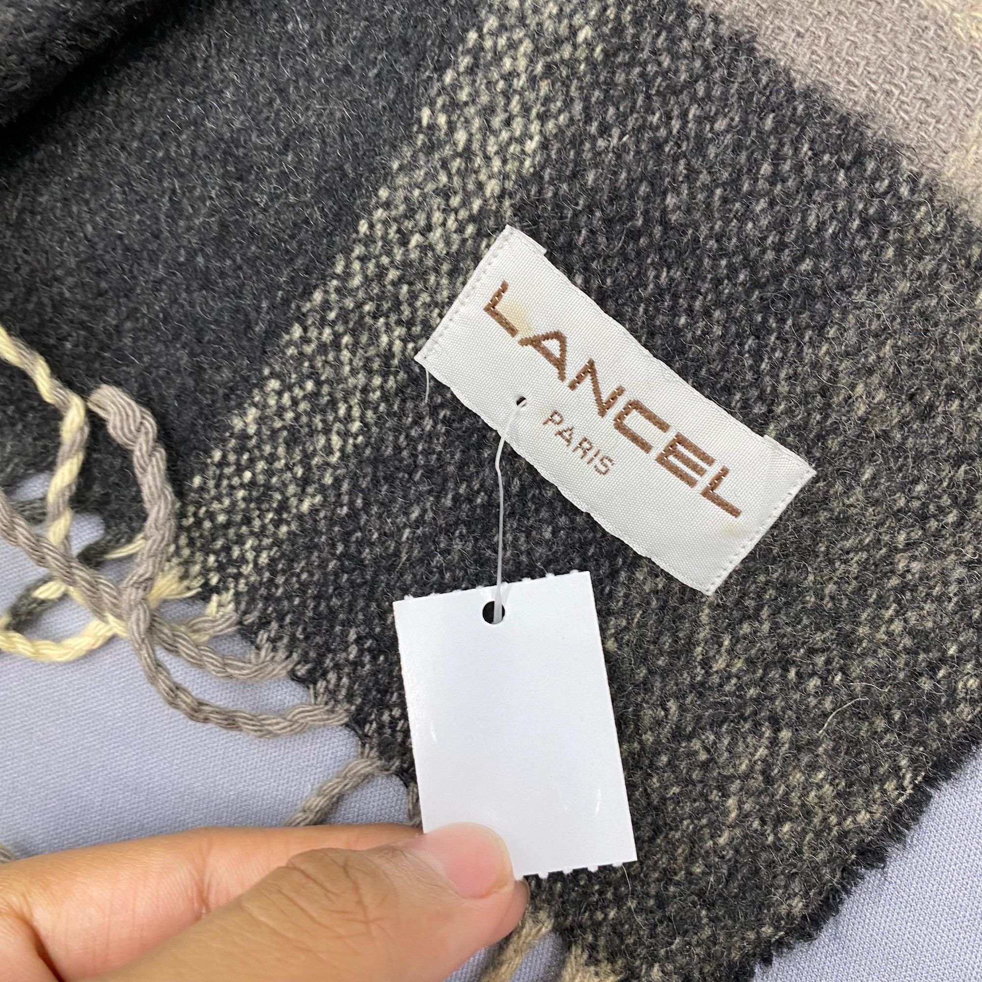 Lancel Vintage Lancel Scarf Muffler Wool Plaid Tartan Scarves Size ONE SIZE - 5 Thumbnail