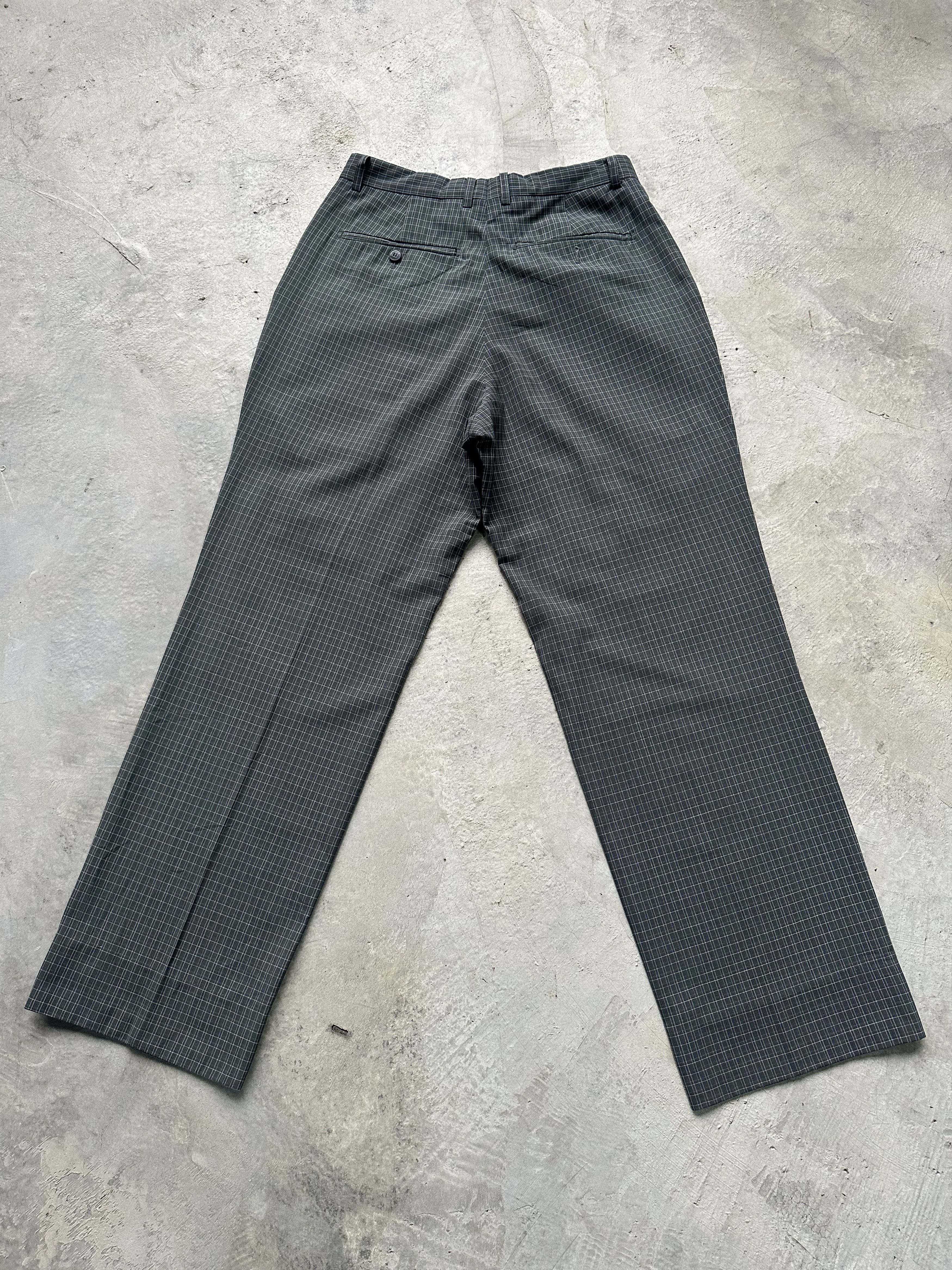 Yves Saint Laurent YvesSaintLaurent Pour Homme Green Tartan Plaid Trouser Pants Size US 28 / EU 44 - 3 Thumbnail