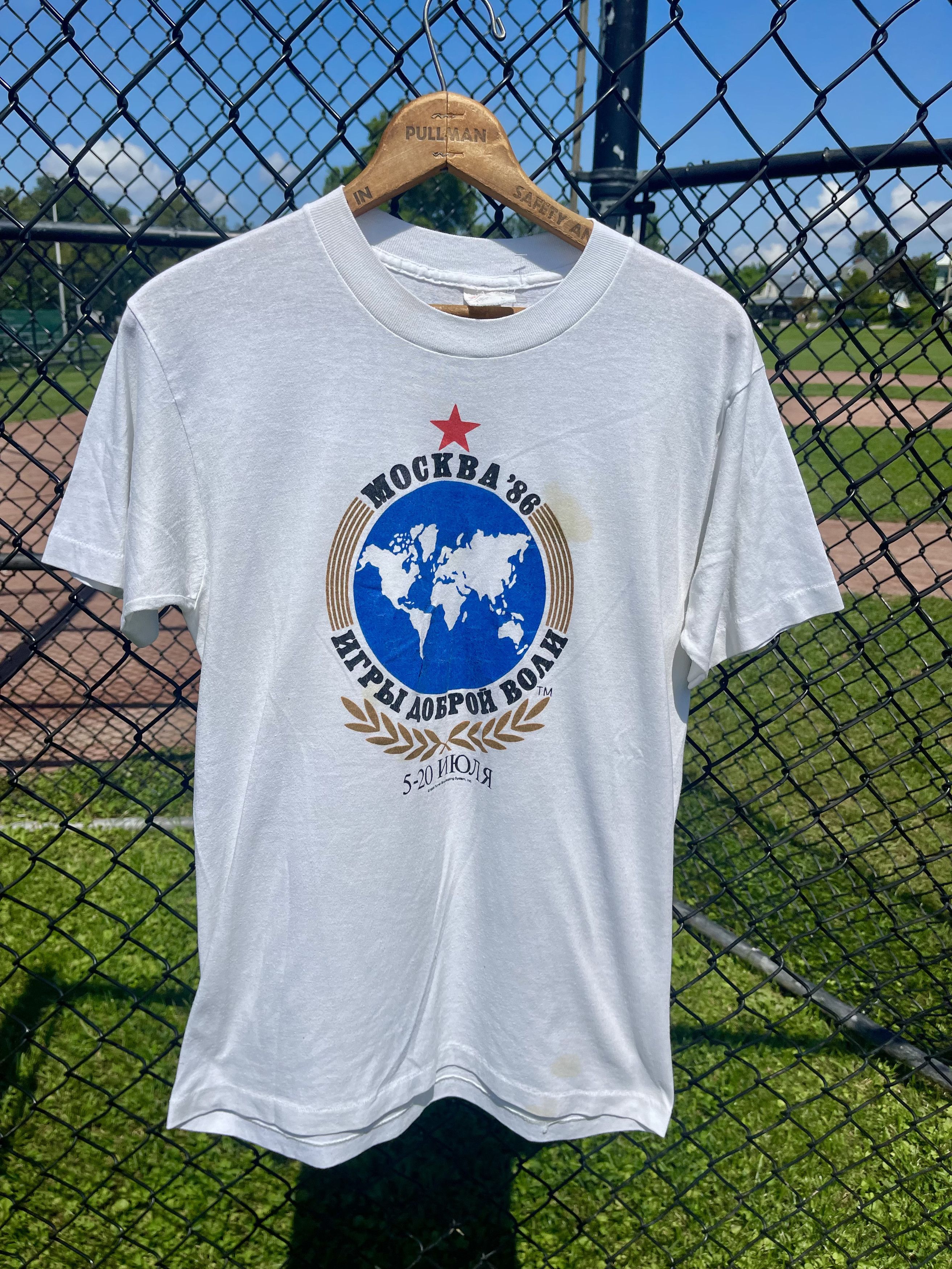 USA Olympics × Vintage 1986 Olympics Moscow Turner Broadcasting Vintage T-Shirt Size US L / EU 52-54 / 3 - 1 Thumbnail