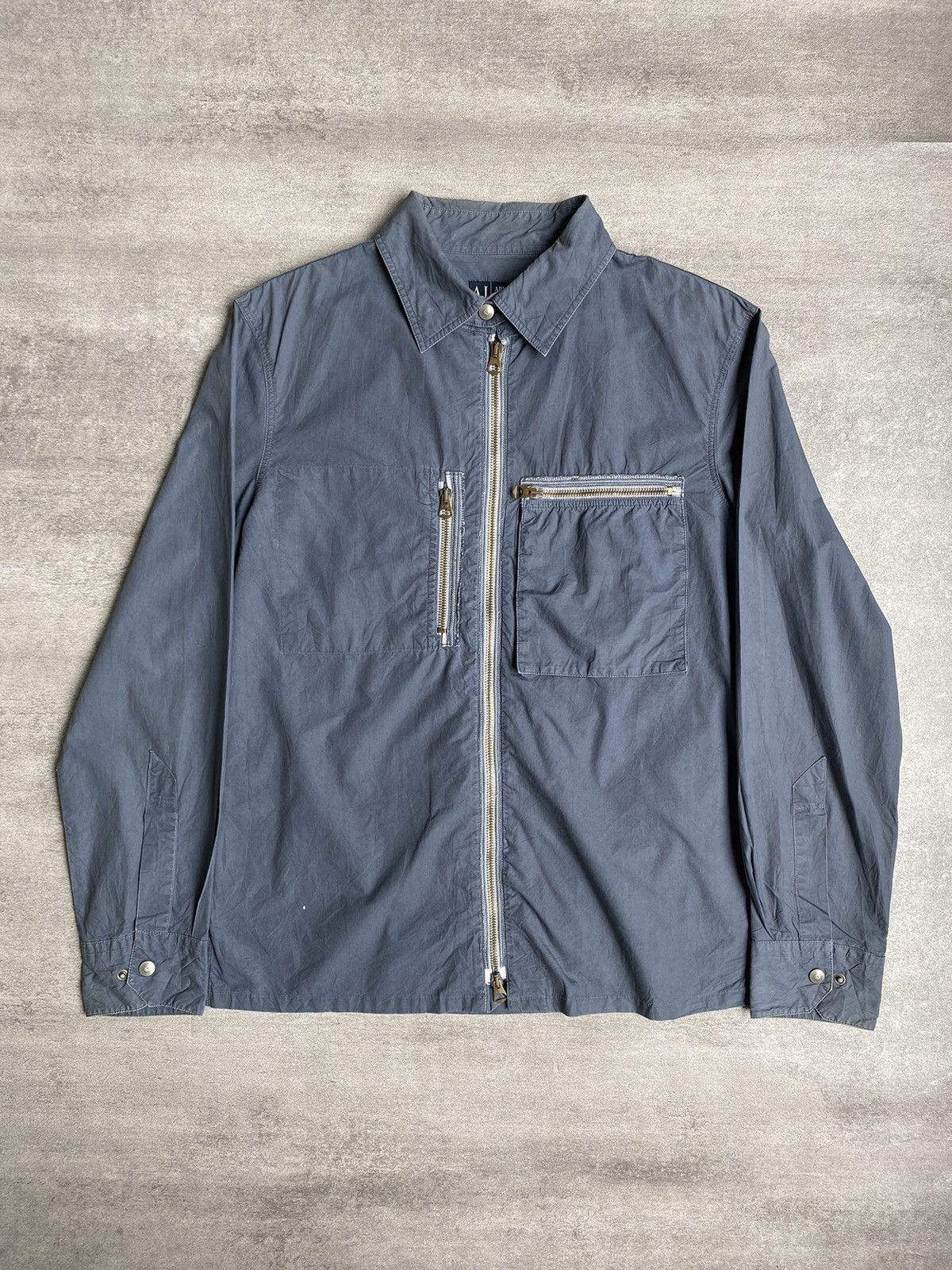 Armani × Emporio Armani 2000s Armani Jeans Overshirt Size US M / EU 48-50 / 2 - 1 Thumbnail
