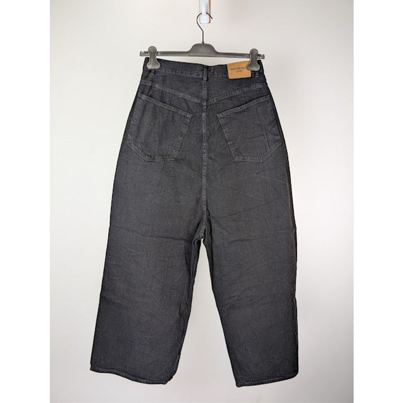 Balenciaga o1rshd1 Low Crotch Light Japanese Denim Pants in Black Size US 30 / EU 46 - 11 Thumbnail