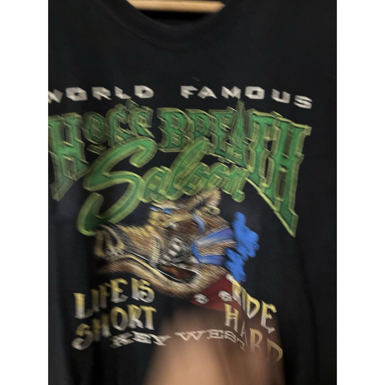 Vintage Hogs Breath Saloon T XL Black Key West Life Is Short Ride Size US XL / EU 56 / 4 - 4 Thumbnail