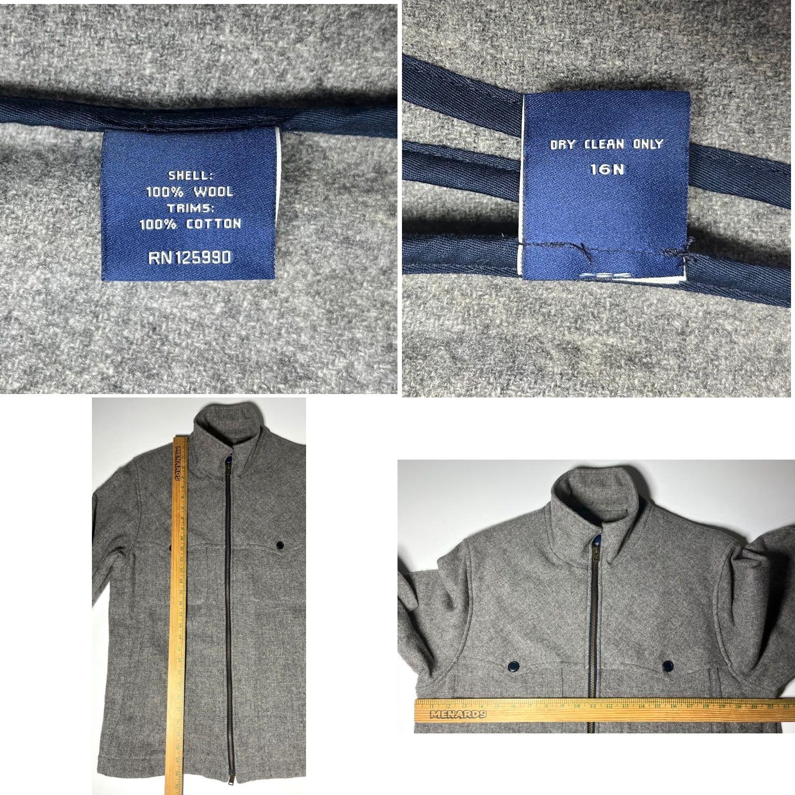 Faconnable VINTAGE Façonnable Men's Full Zip Jacket 100% Wool Gray L Wool Jacket Mens Size L Gray Classic Designer City Tweed Pockets Size US L / EU 52-54 / 3 - 9 Thumbnail