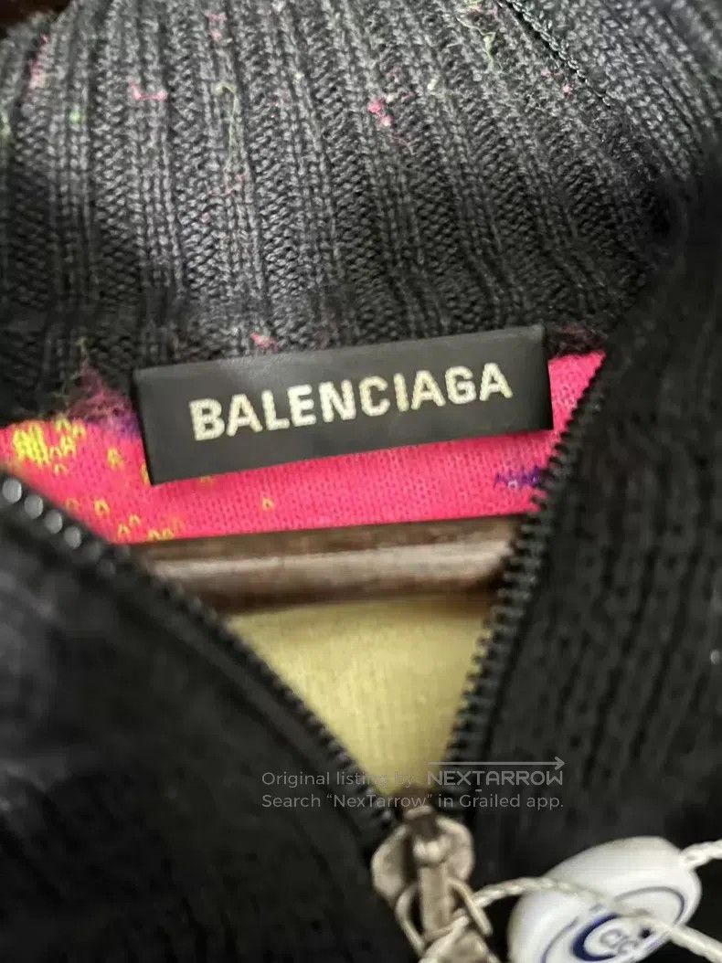 Balenciaga Balenciaga Colorful flag fuzzy high-neck sweater Size US S / EU 44-46 / 1 - 3 Thumbnail