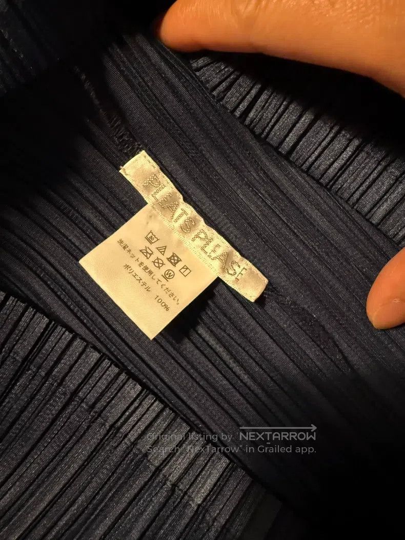 Issey Miyake Issey Miyake Navy Blue Pleated T-shirt Size L / US 10 / IT 46 - 3 Thumbnail