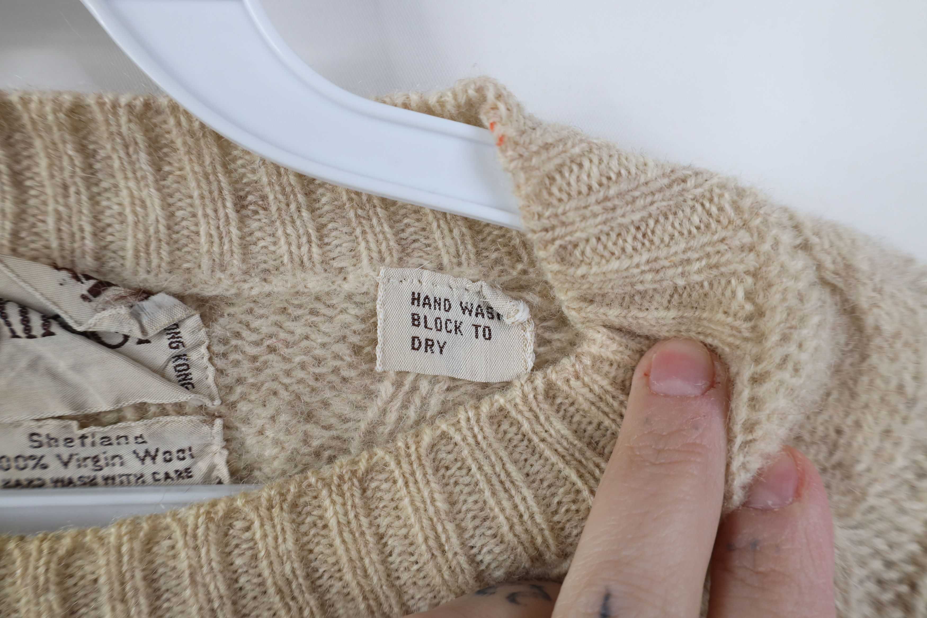 Vintage Vintage 70s Streetwear Shetland Wool Cable Knit Sweater Size L / US 10 / IT 46 - 5 Thumbnail
