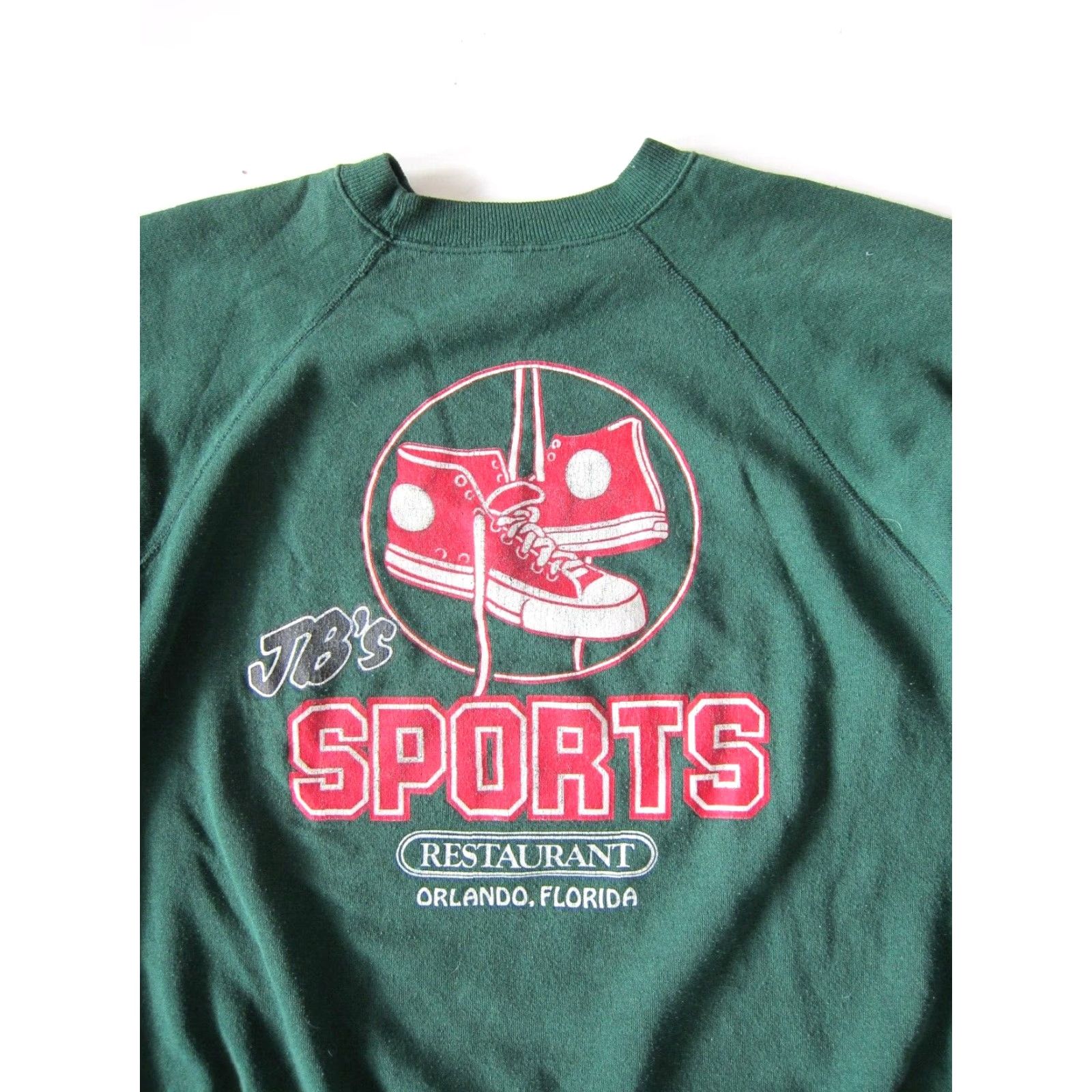 Hanes VINTAGE Hanes Sweatshirt Men XL Green Distressed Sports JB's Restaurant Orlando Florida Size US XL / EU 56 / 4 - 7 Thumbnail
