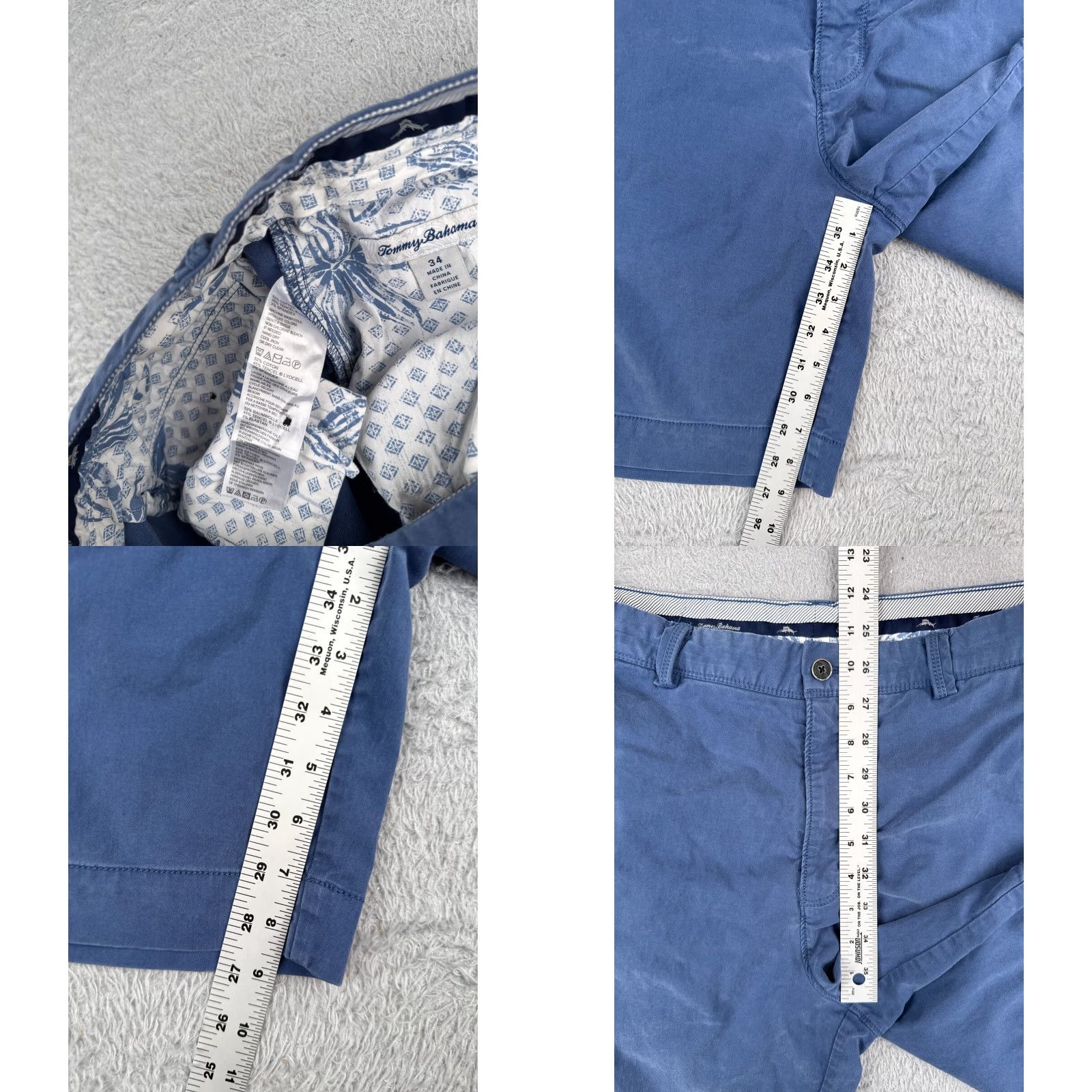 Tommy Bahama Tommy Bahama Shorts Men 34 Blue Chino Cotton Tencel Flat Front Vacation 32x9 Size US 34 / EU 50 - 8 Thumbnail