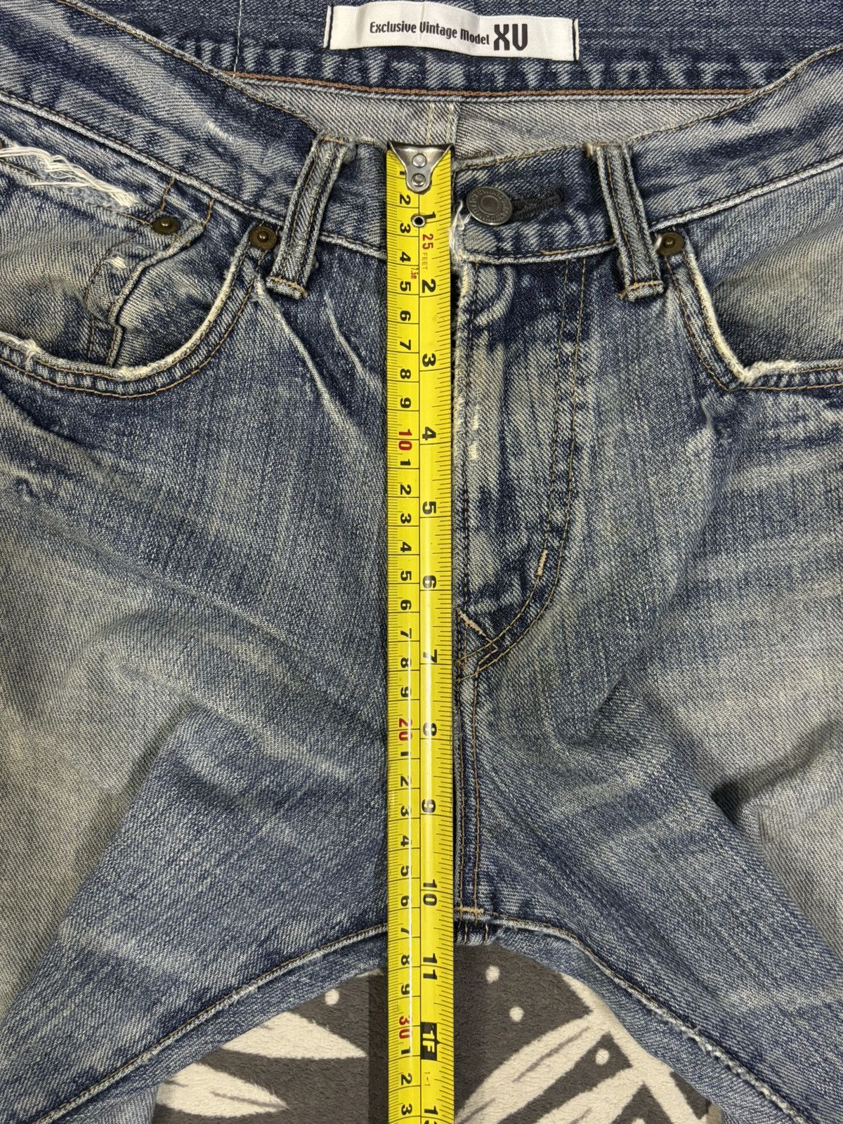 Edwin Vintage Edwin XV Mud Wash Flare Distressed Grunge Jeans Size US 31 - 17 Thumbnail