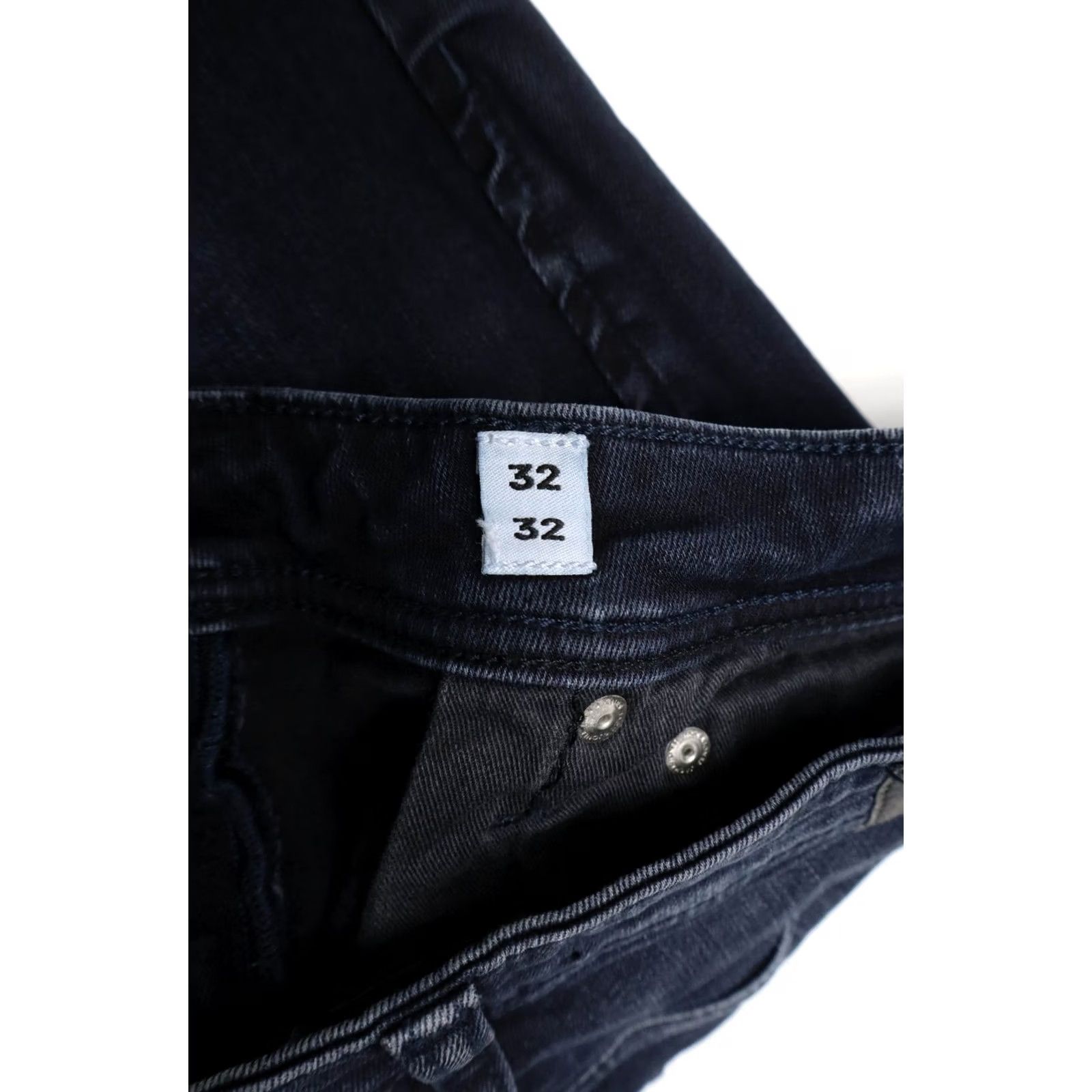 Jack & Jones JACK & JONES Skinny/Liam Jeans Men's W32/L32 Blue Whiskers Faded Zip Fly Stretch Jeans Size US 32 / EU 48 - 6 Thumbnail