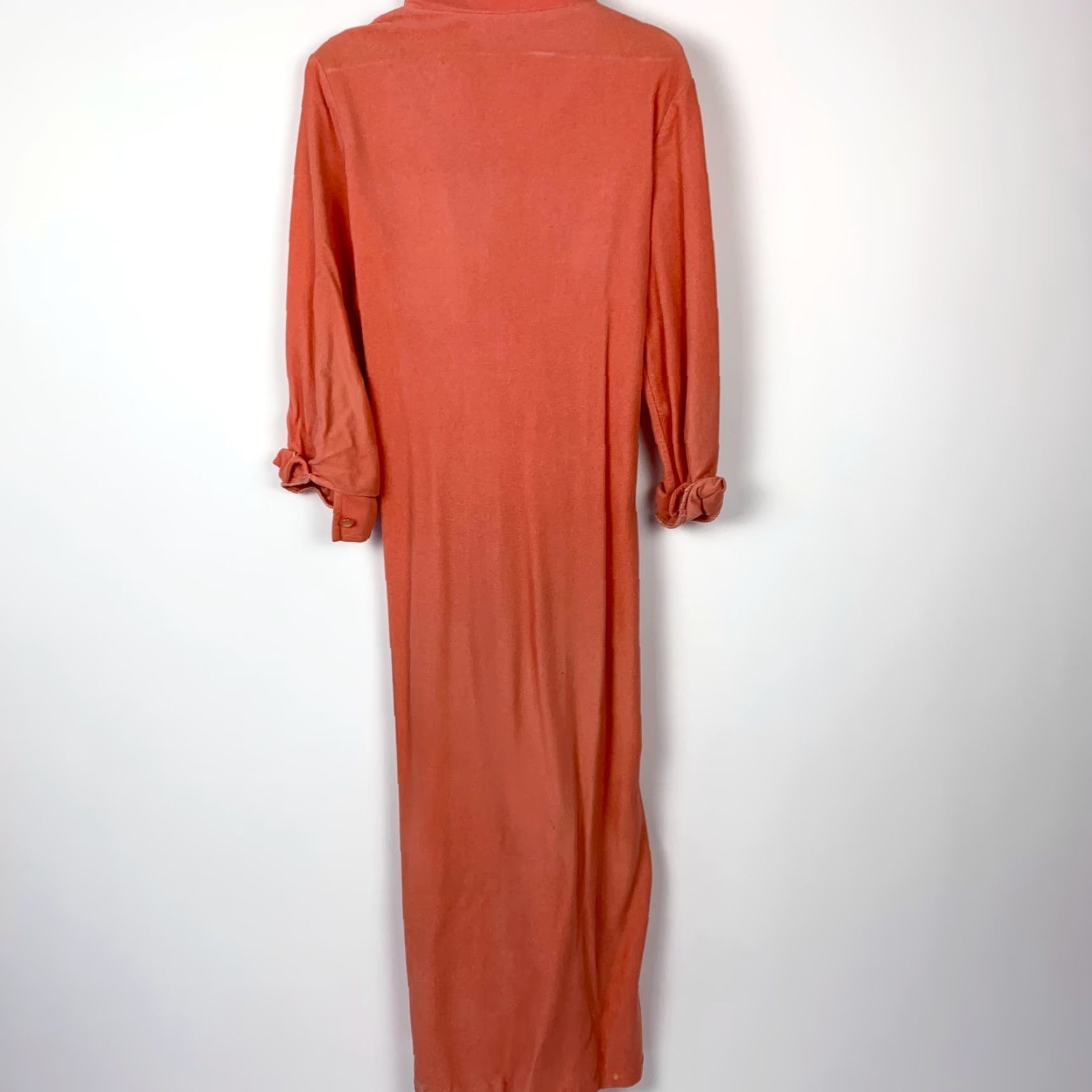Velour VINTAGE Lounge Craft Shirt Empire Waist Velour Coral 1950s M Casual Womens/Mens Size M / US 6-8 / IT 42-44 - 5 Thumbnail