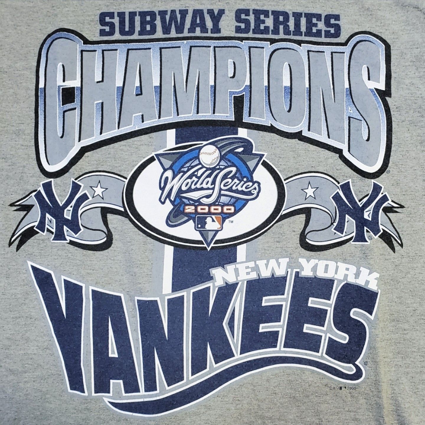 MLB × New York Yankees × Vintage Rare Vtg 2000 New York Yankees World Series Champions Tee Size US M / EU 48-50 / 2 - 6 Thumbnail