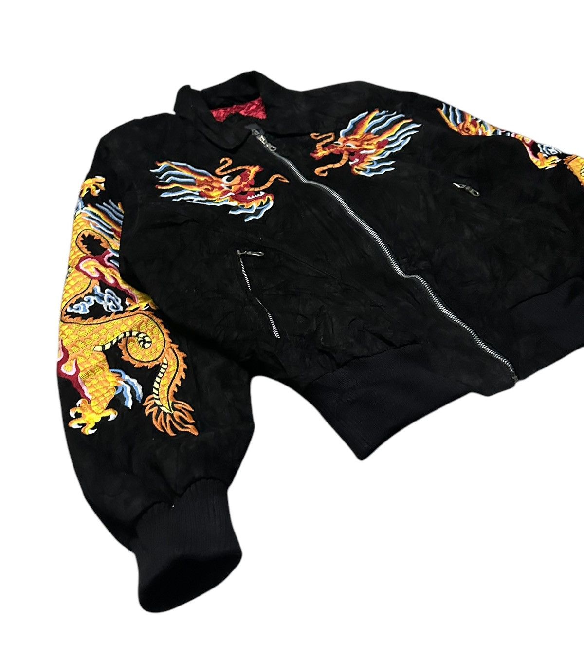Other Sukajan leather souvenir jacket intricate dragon embroidery Size US M / EU 48-50 / 2 - 6 Thumbnail