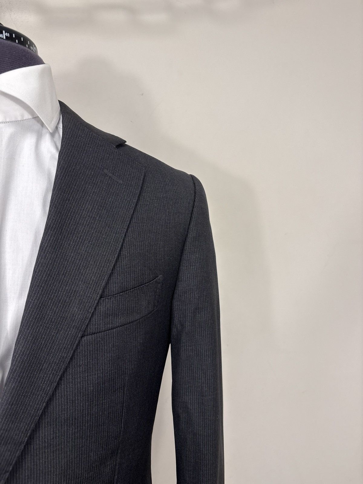 Suitsupply Suitsupply Napoli Men’s Grey Pinstripe Wool Blazer Jacket Size 38R - 4 Thumbnail