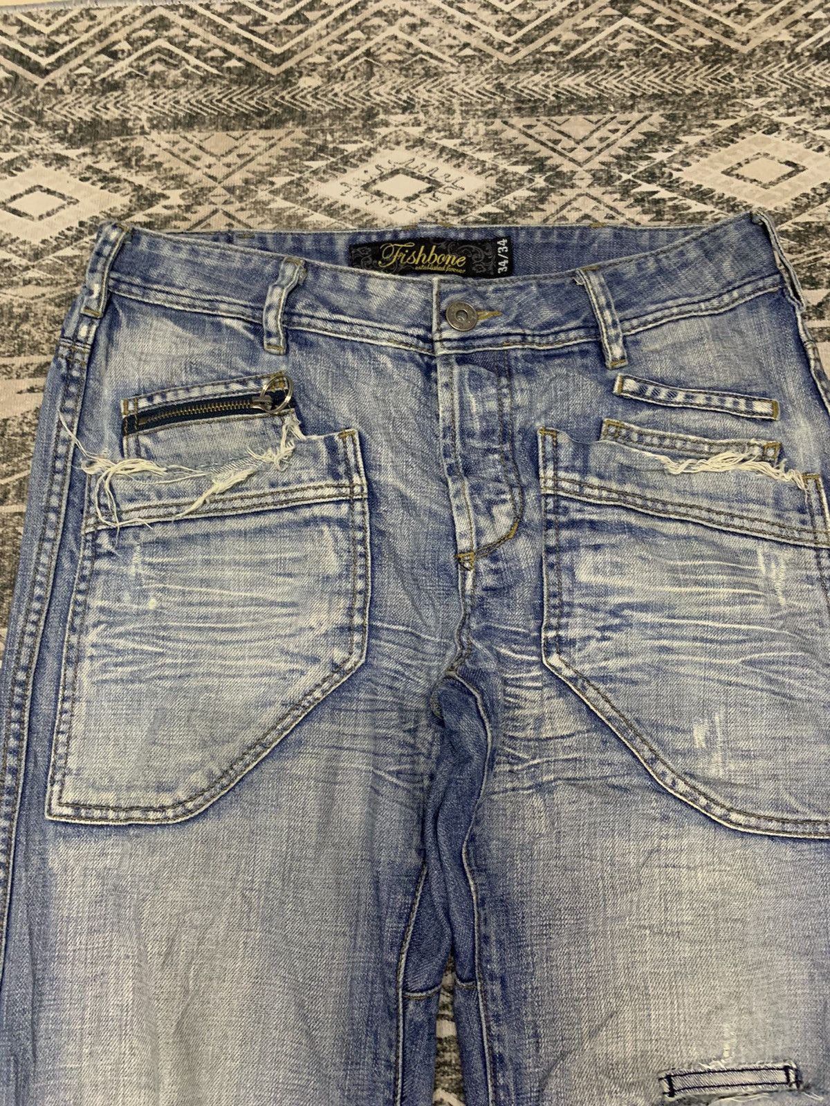 If Six Was Nine 🔥RARE🔥JPG INSPIRED FISHBONE KURT COBAIN STYLE DISTRESSED Size US 34 / EU 50 - 6 Thumbnail